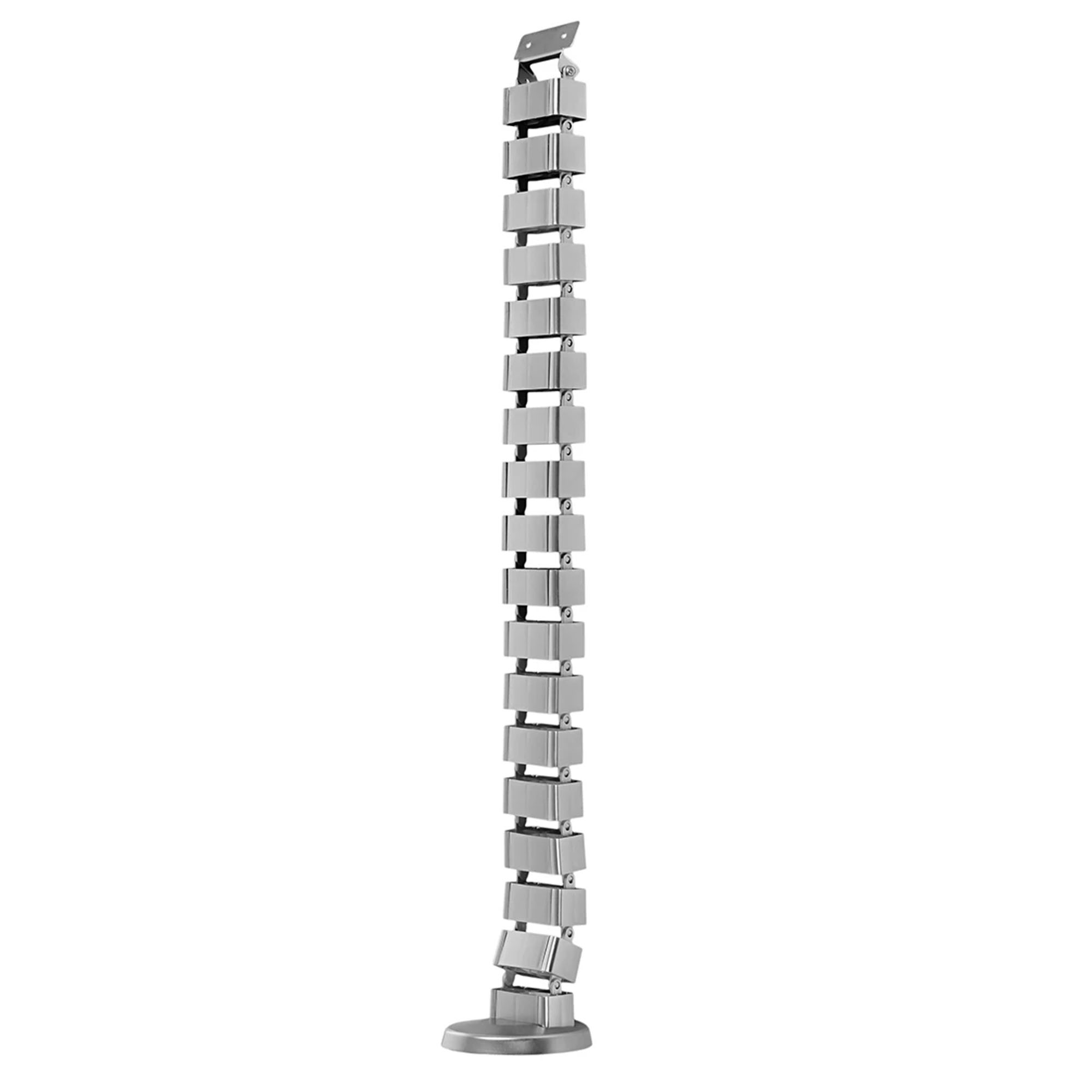 Spacetronik Kabelschlange 128 cm, eckig - Kabelmanagement für Büro, Schreibtisch - Grau