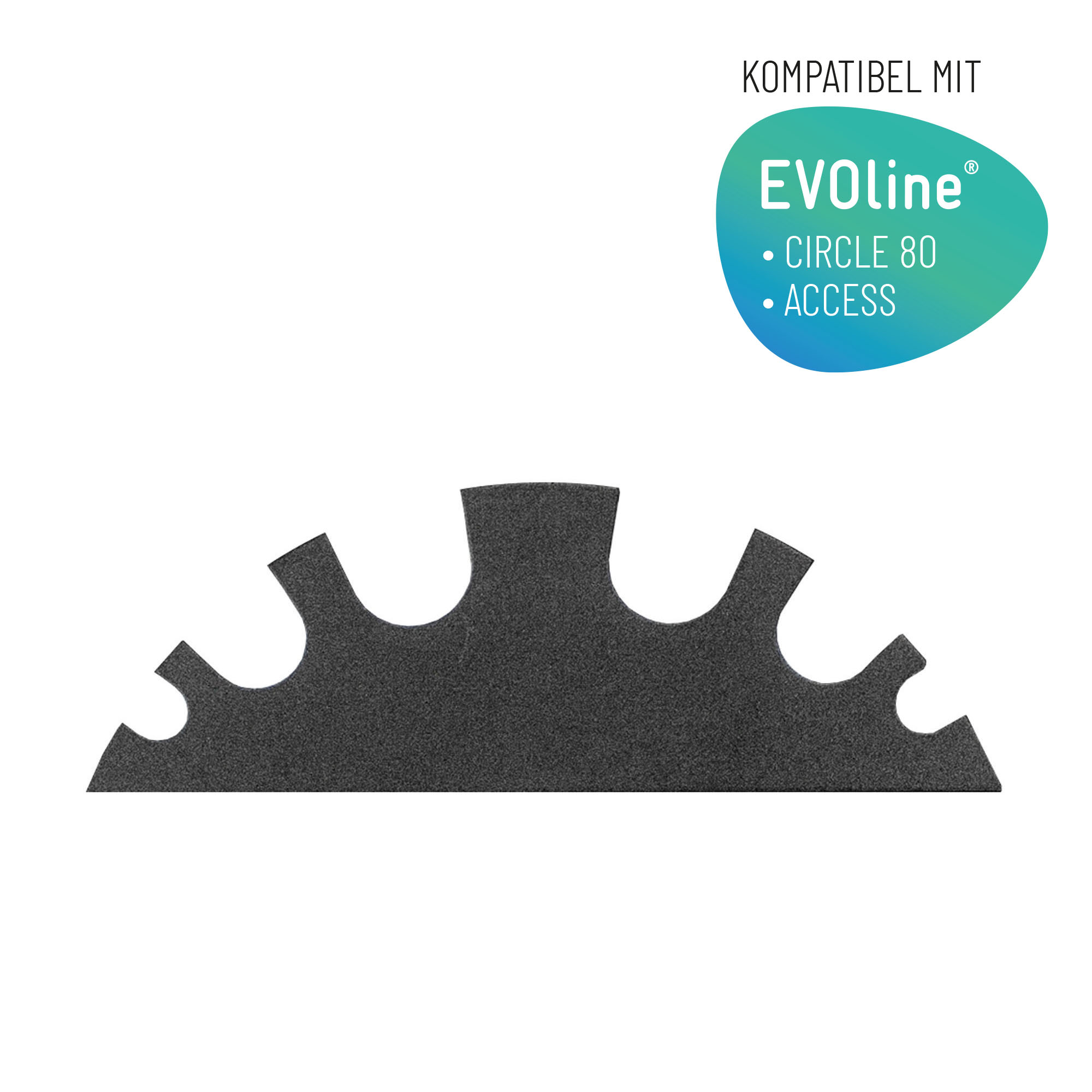 Verschlussmodul mit 6 Kabelführungen für EVOline Circle 80 & Access