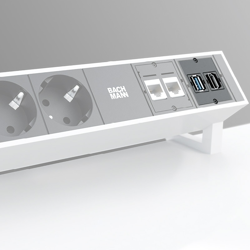 BACHMANN Custom Modul Bundle HDMI 2.0 / USB A 3.0 im Keystone Aufnahme Rahmen
