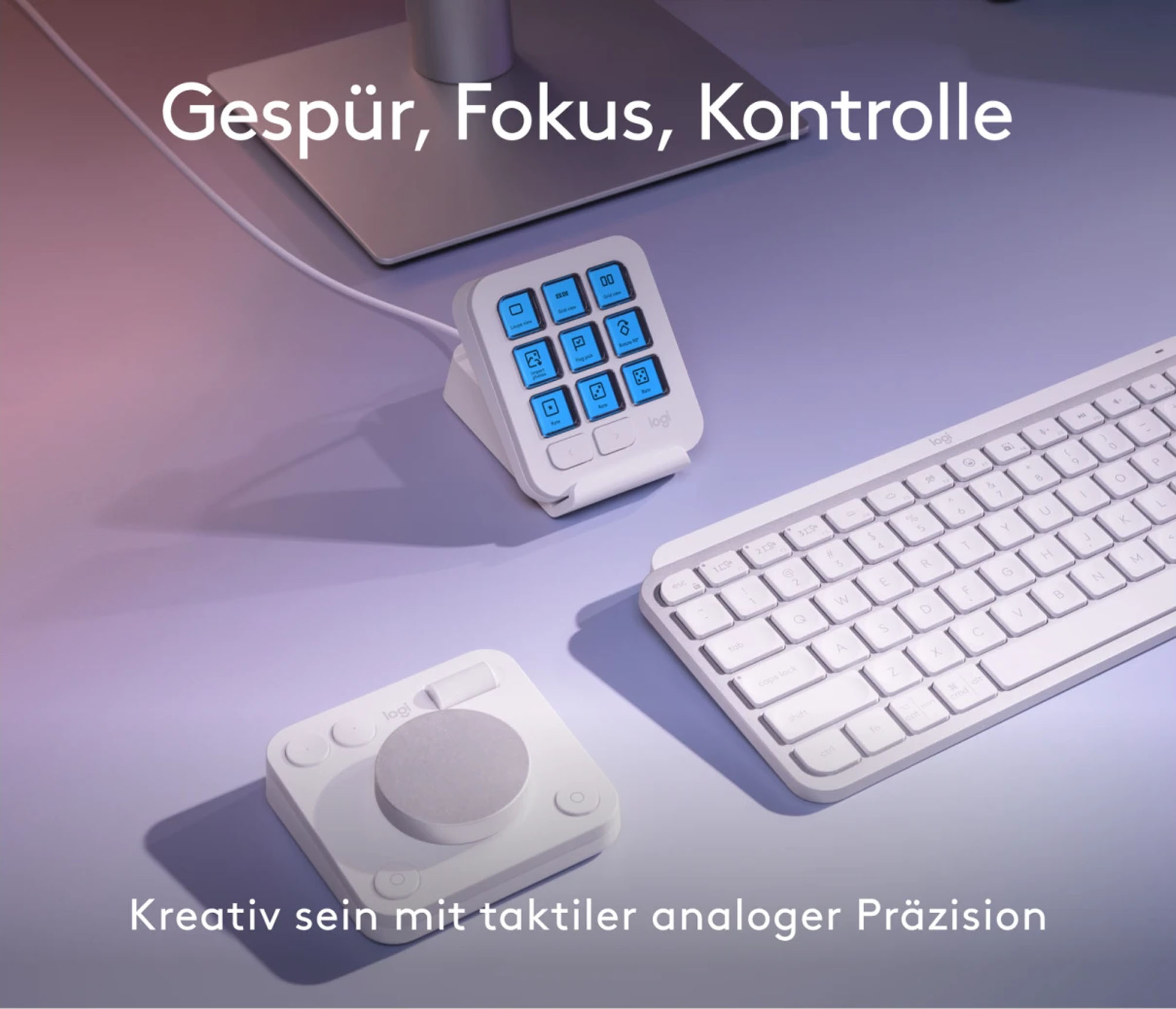 Logitech MX Creative Console Hellgrau