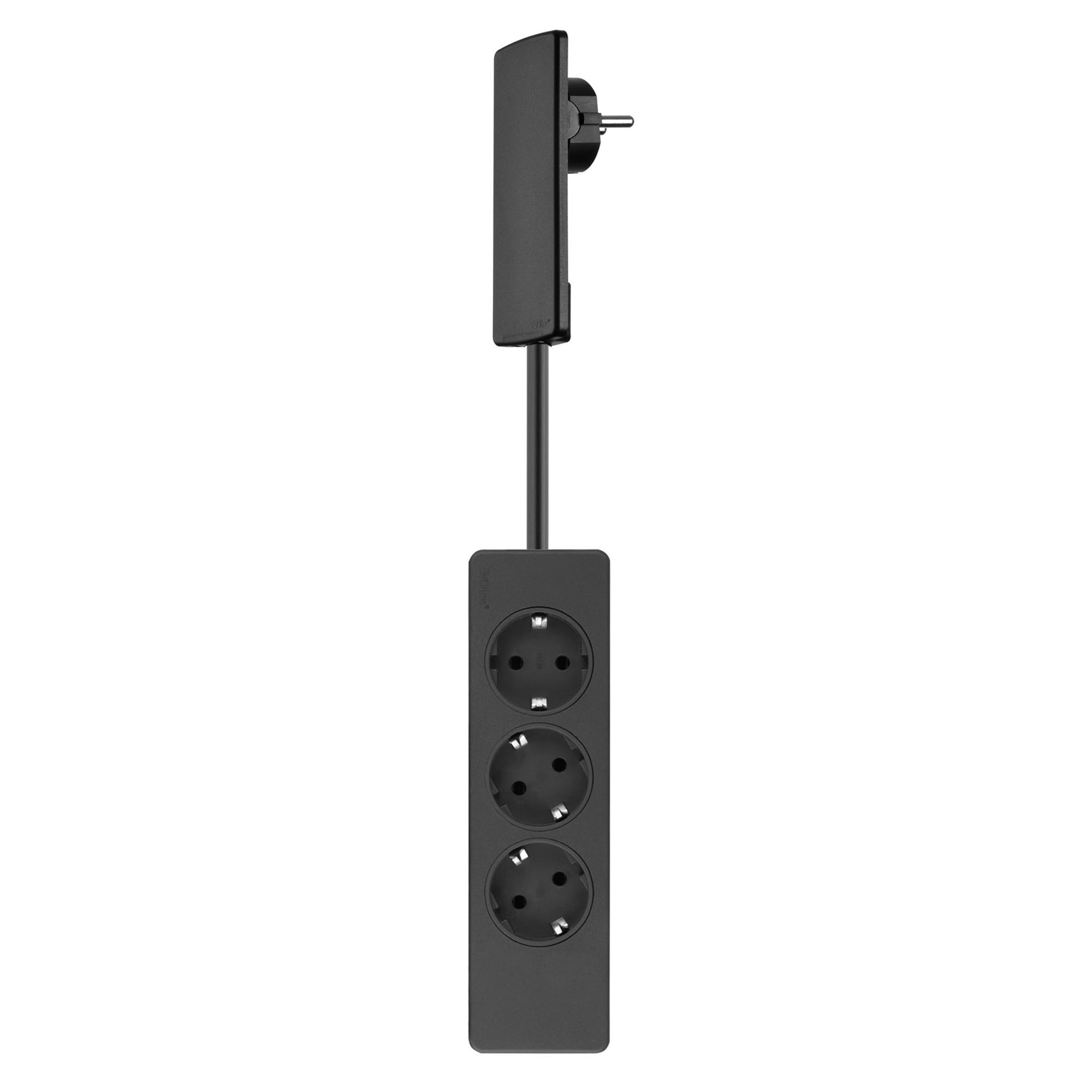 EVOline Plug Fix mit Dreifach-Steckdose - schwarz
