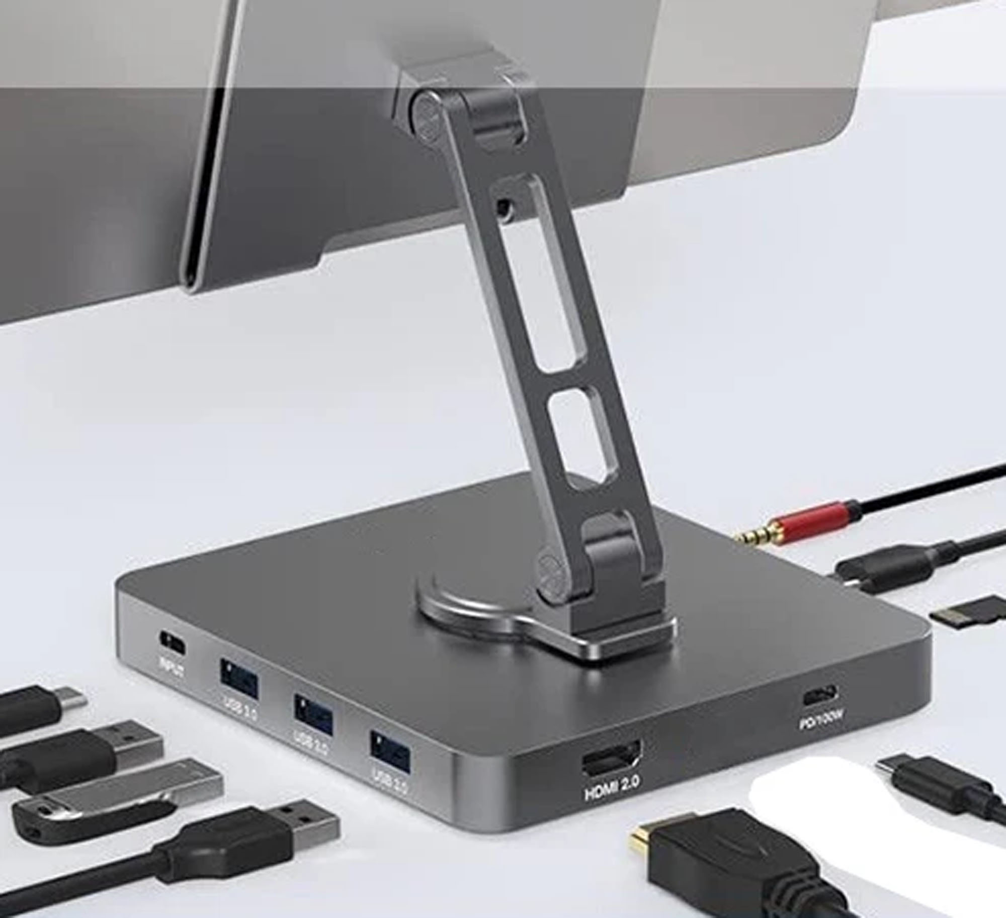Spacetronik Smartphone-Ständer mit Dockingstation