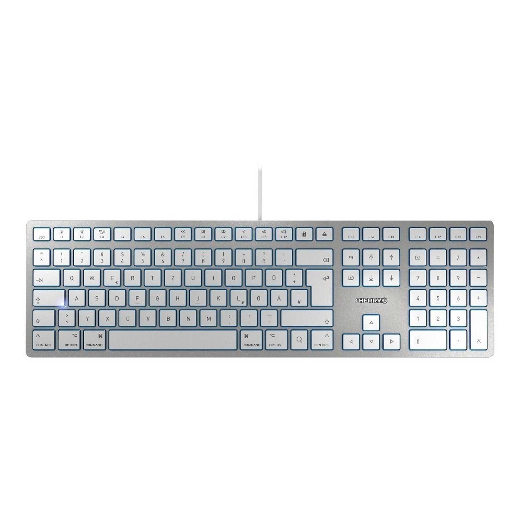 CHERRY KC 6000 SLIM for MAC Tastatur kabelgebunden (Silber)