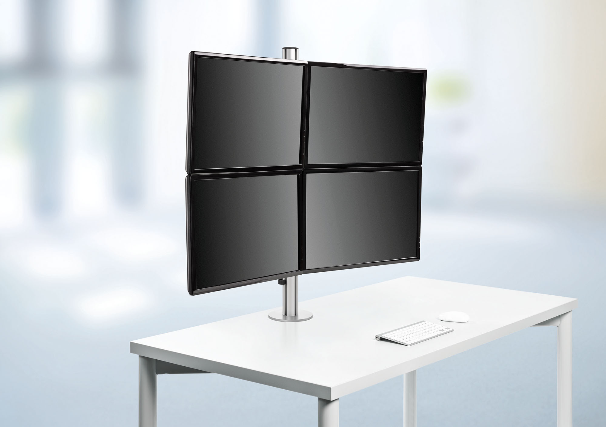 NOVUS Monitorhalterung 4 Monitore TSS Quattro Teleskop, Silber