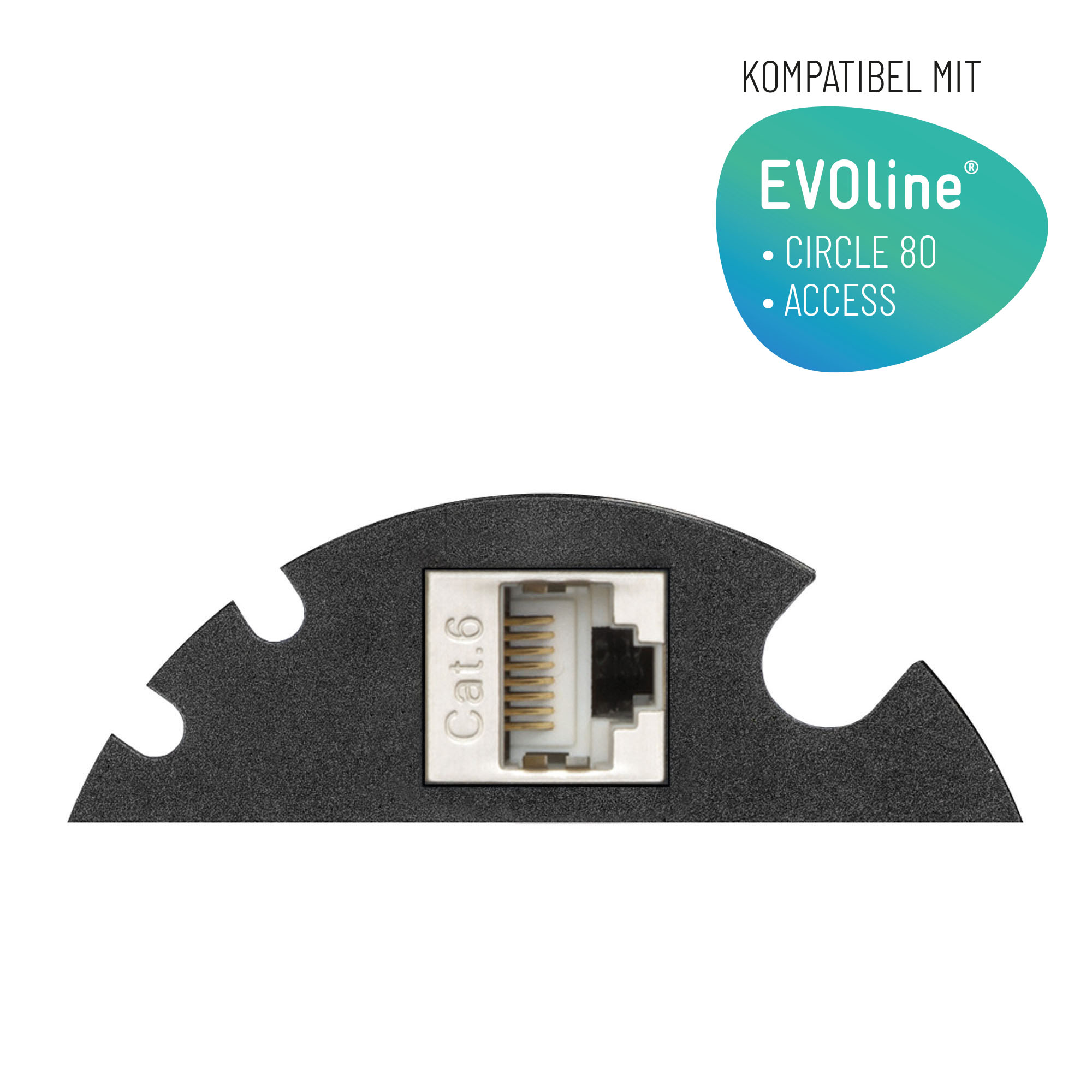Verschlussmodul mit RJ 45 Buchse für EVOline Circle 80 & Access
