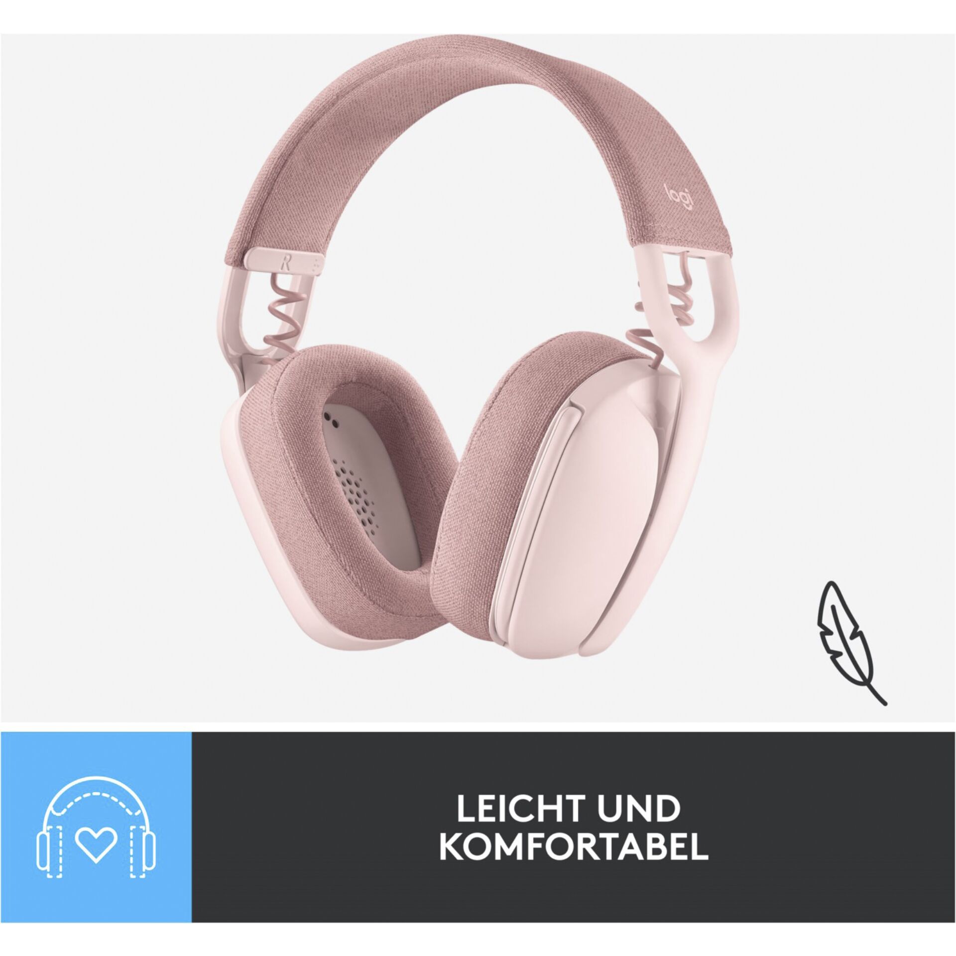 Logitech ZONE VIBE 100 Bluetooth-Headset Rosa