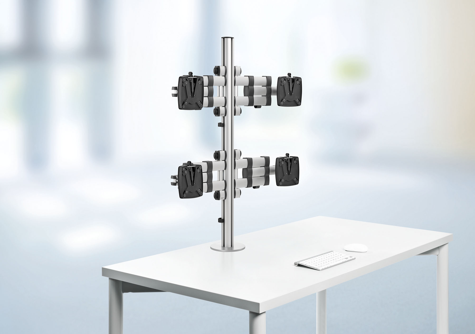 NOVUS Monitorhalterung 4 Monitore TSS Quattro Teleskop, Silber