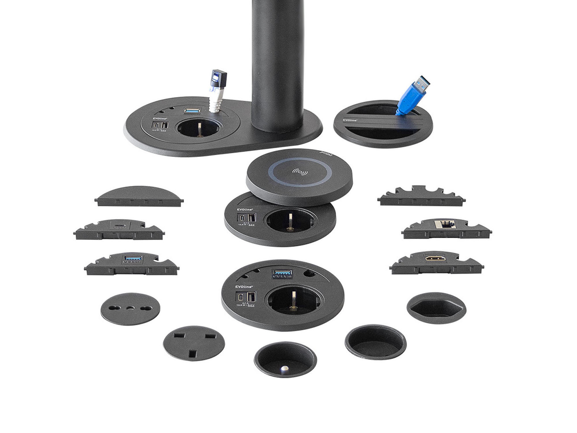 Monitorplatte für EVOline Circle 80 & Access