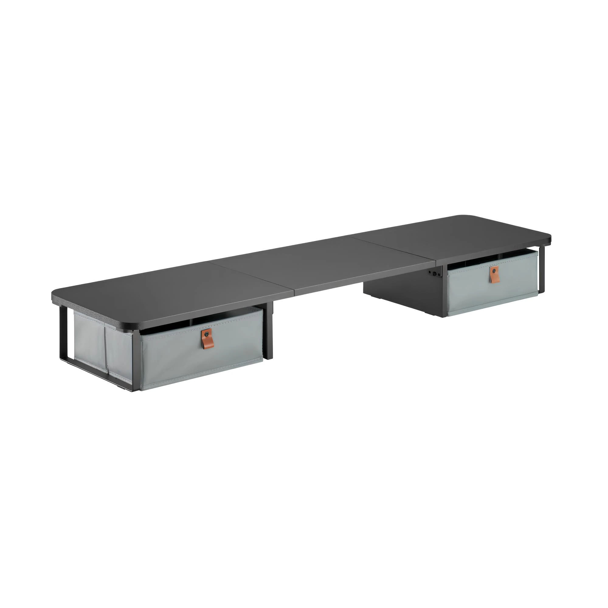 Spacetronik Monitorständer mit Schubfächer (984 mm) Schwarz