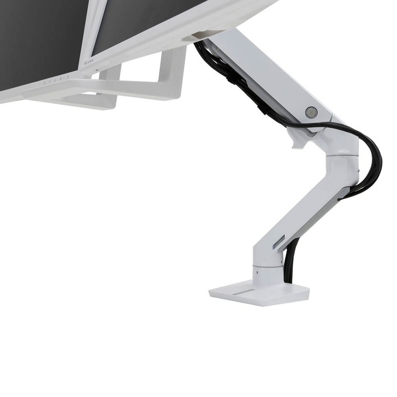 Ergotron HX Dual Monitor - Monitor Tischhalterung für 2 Monitore (bis 8 kg pro Monitor) weiß