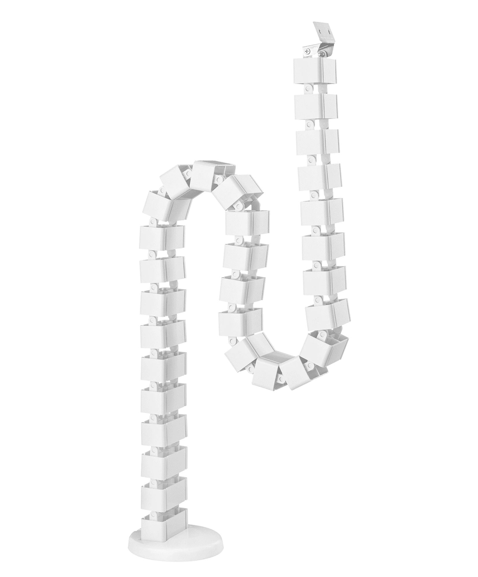 Spacetronik Kabelschlange 82 cm, eckig - Kabelmanagement für Büro, Schreibtisch - Weiß