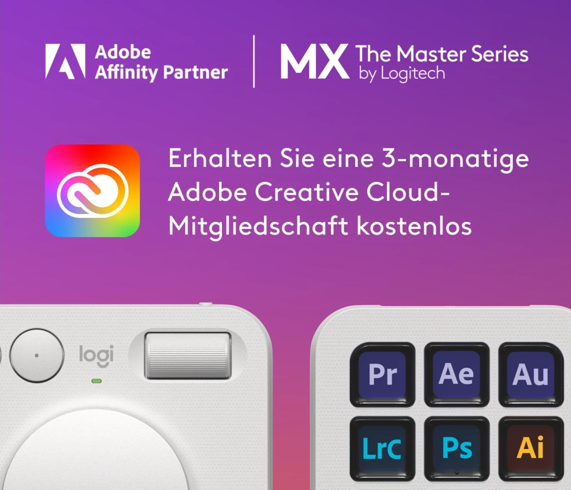 Logitech MX Creative Console Hellgrau