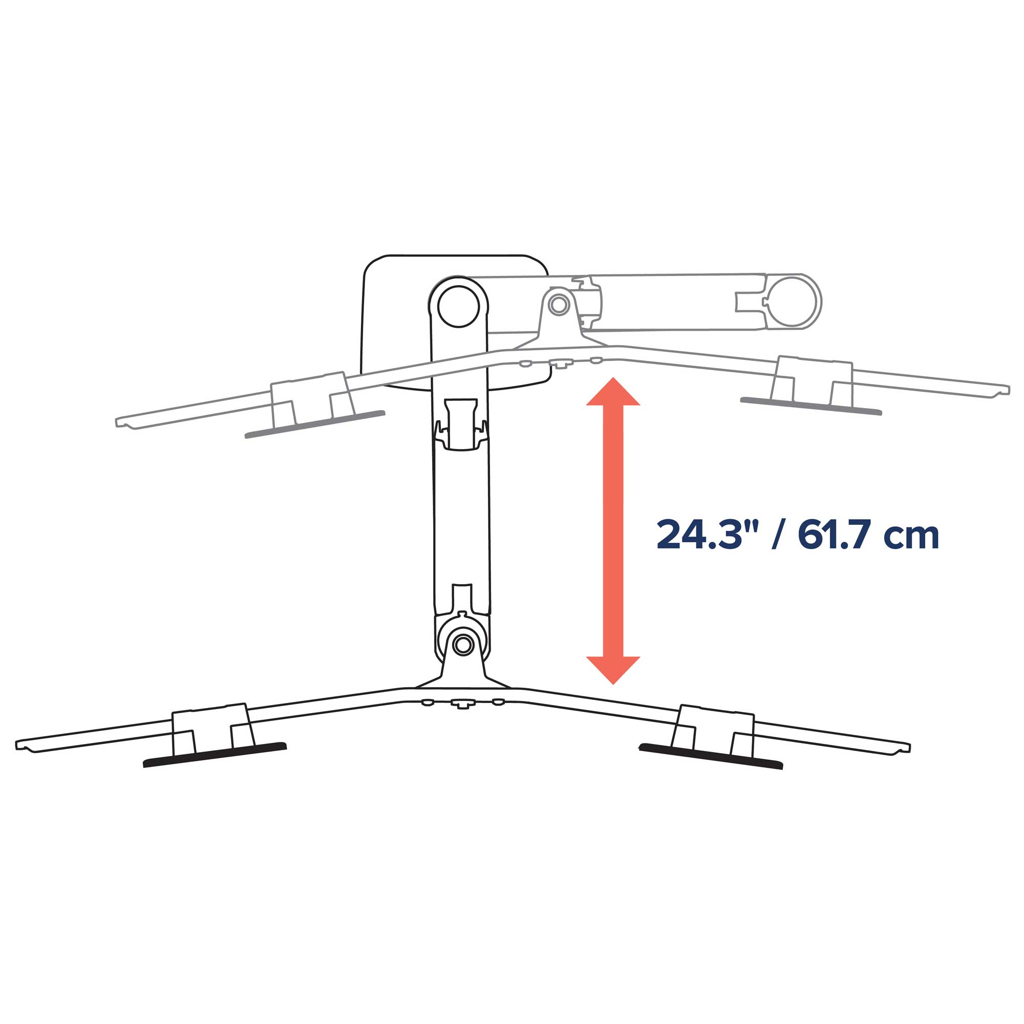 Ergotron LX Dual Direct Monitor Arm, Tischhalterung für 2 Monitore (bis 5 kg pro Monitor) - weiß