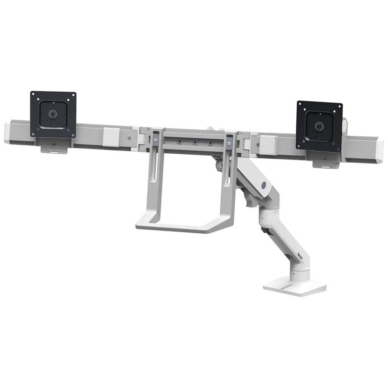Ergotron HX Dual Monitor - Monitor Tischhalterung für 2 Monitore (bis 8 kg pro Monitor) weiß
