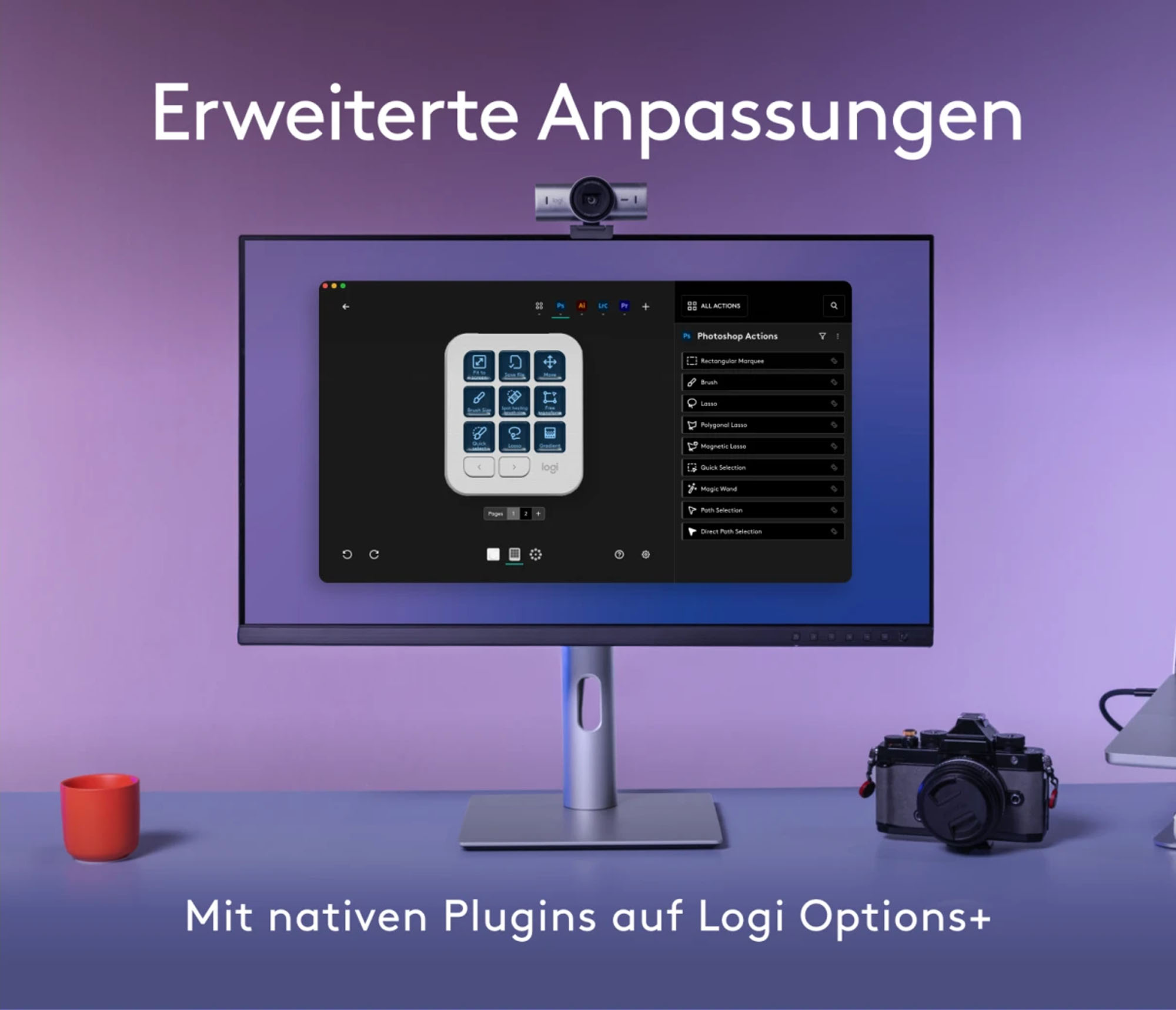 Logitech MX Creative Console Hellgrau