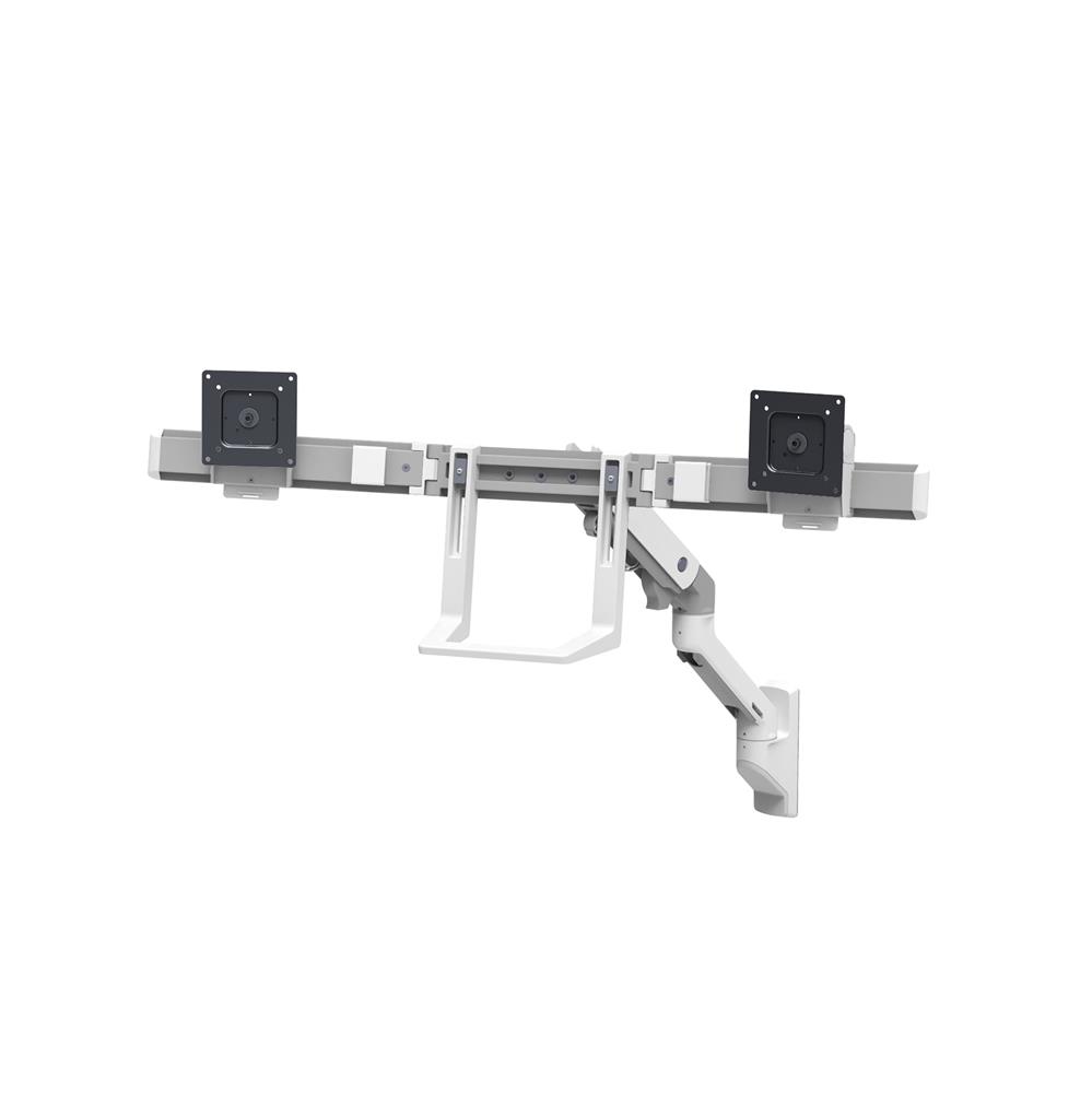 Ergotron HX Dual Monitor Arm, Wandhalterung für 2 Monitore (weiß)