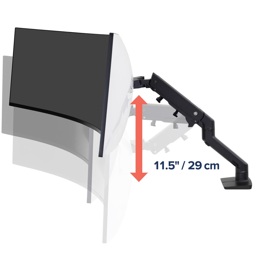 Ergotron HX Monitor Arm mit HeavyDuty-Gelenk für Curved Monitore bis 49 Zoll