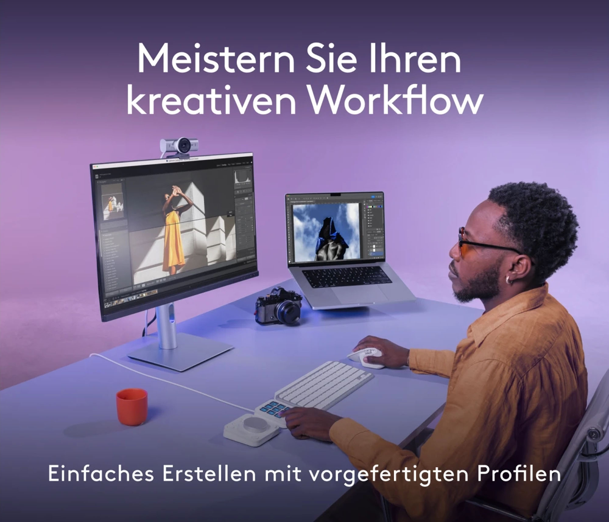 Logitech MX Creative Console Hellgrau
