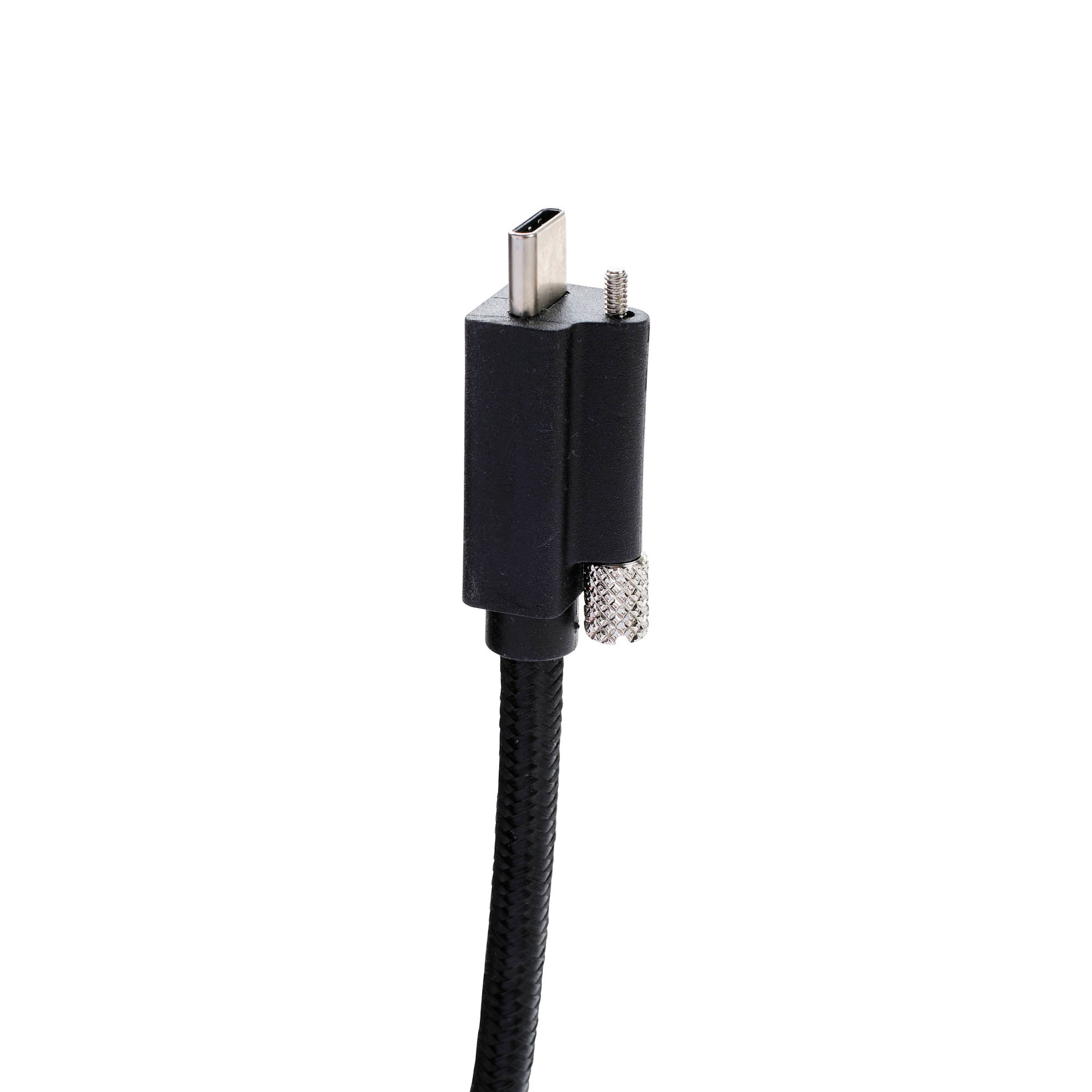 OCHNO USB-C Verbindungskabel 3.1 Gen 2 (gerade mit Sicherungsschraube) - schwarz