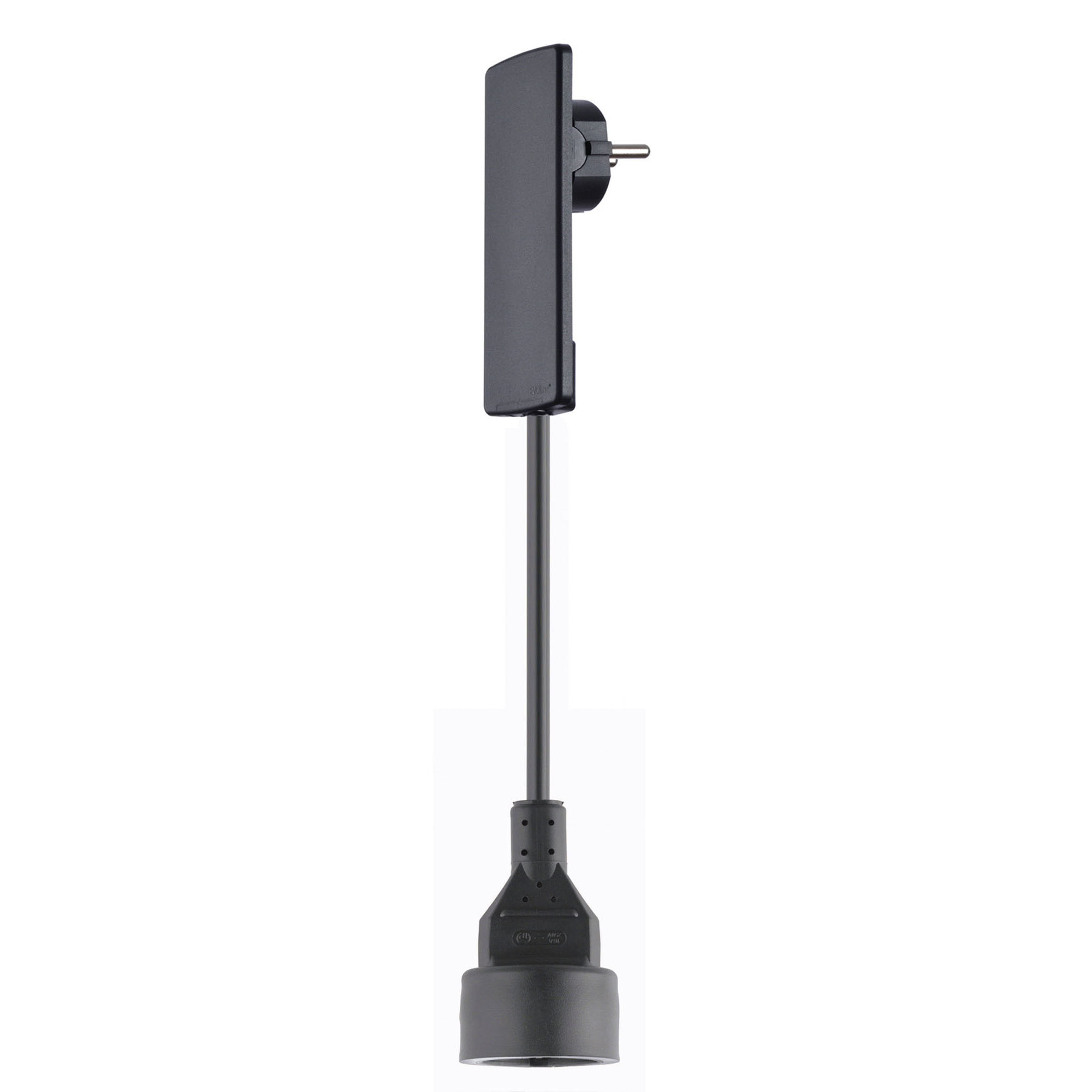 EVOline Plug Fix mit Verlängerungskabel - schwarz
