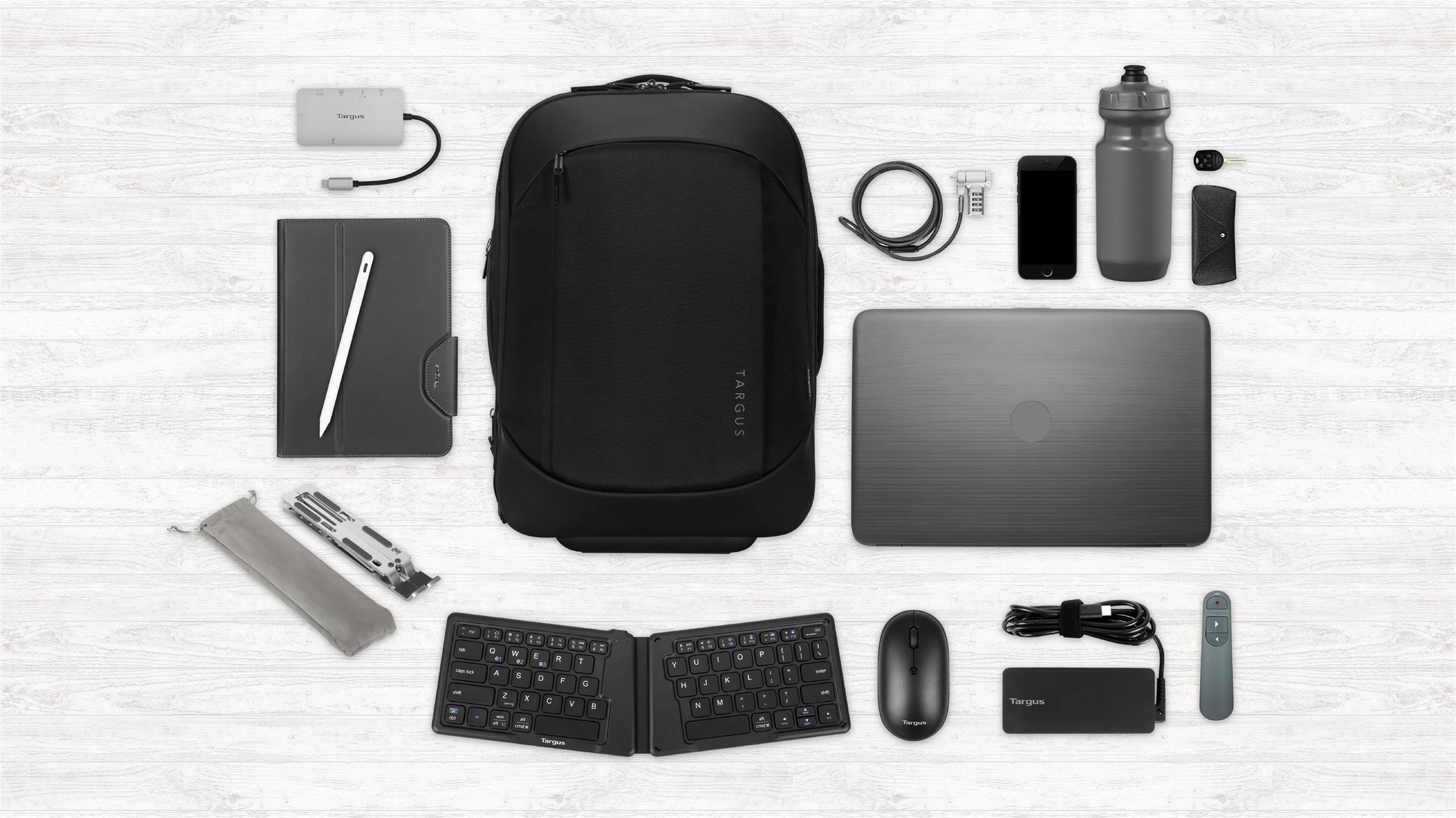 TARGUS EcoSmart 2-in-1 Rollkoffer und Rucksack für Geschäftsreisen mit 15.6'' Laptopfach