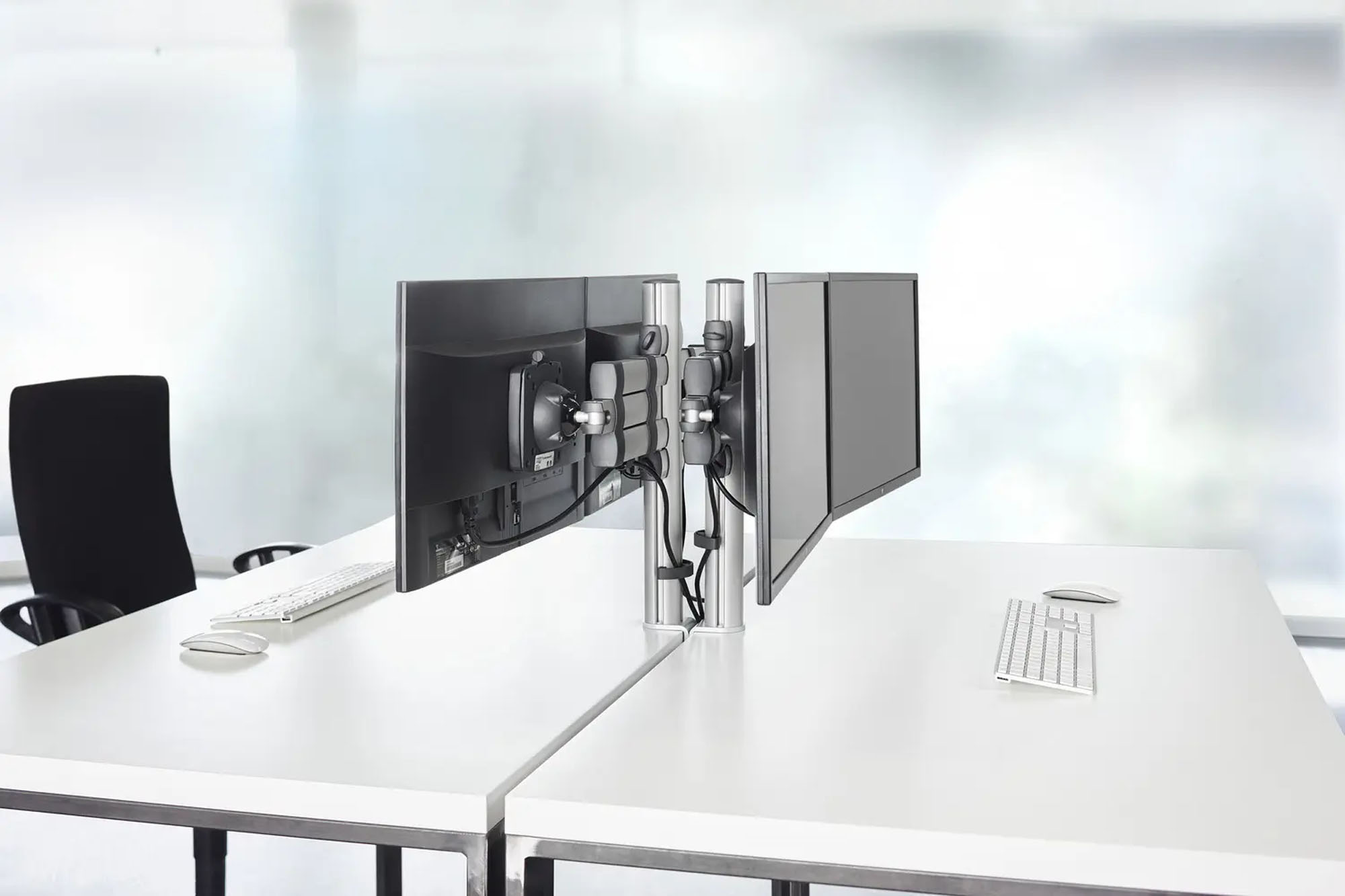 NOVUS Monitorhalterung 2 Monitore TSS Duo Teleskop, Silber