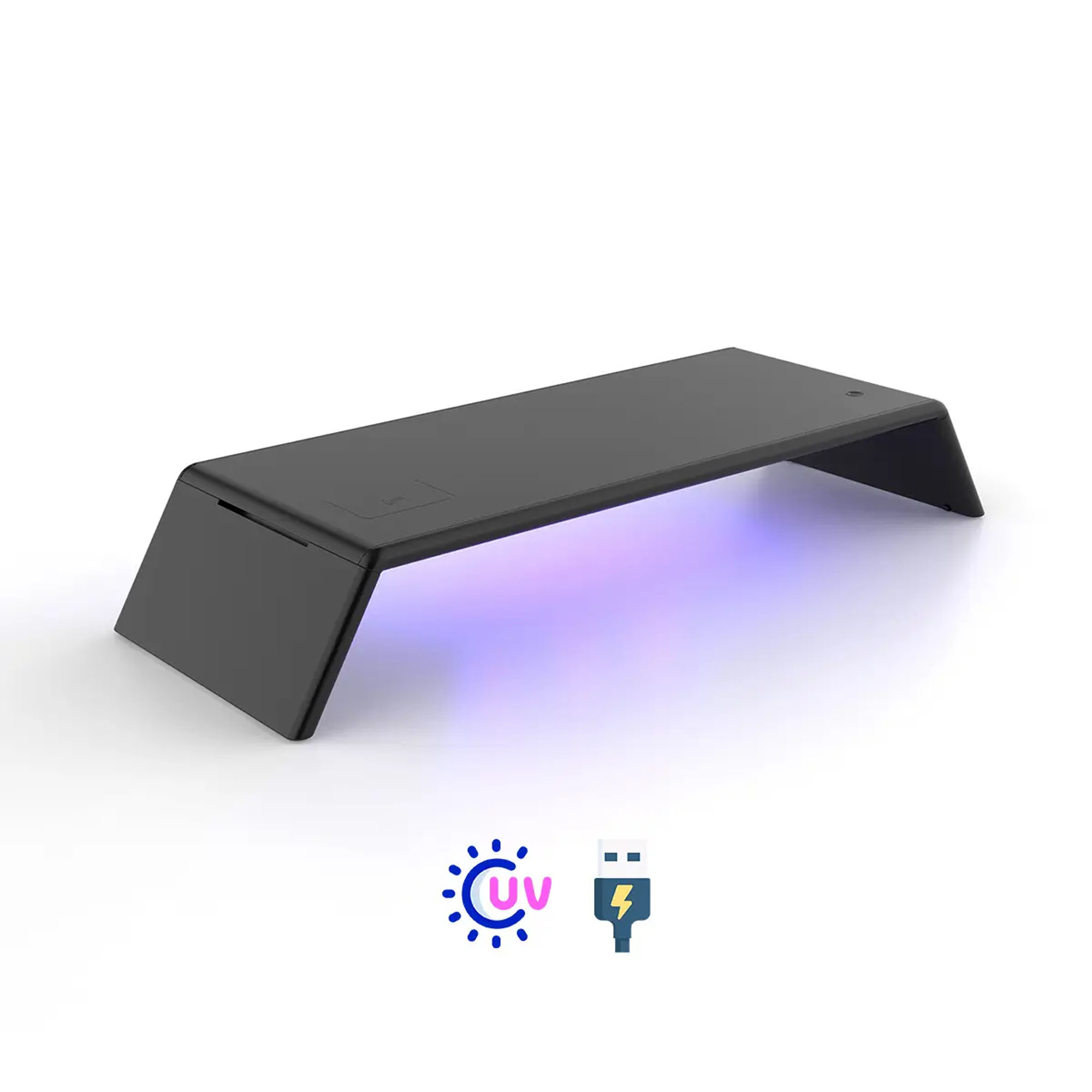 Spacetronik Monitorständer mit UV-Licht & USB-Ladegerät