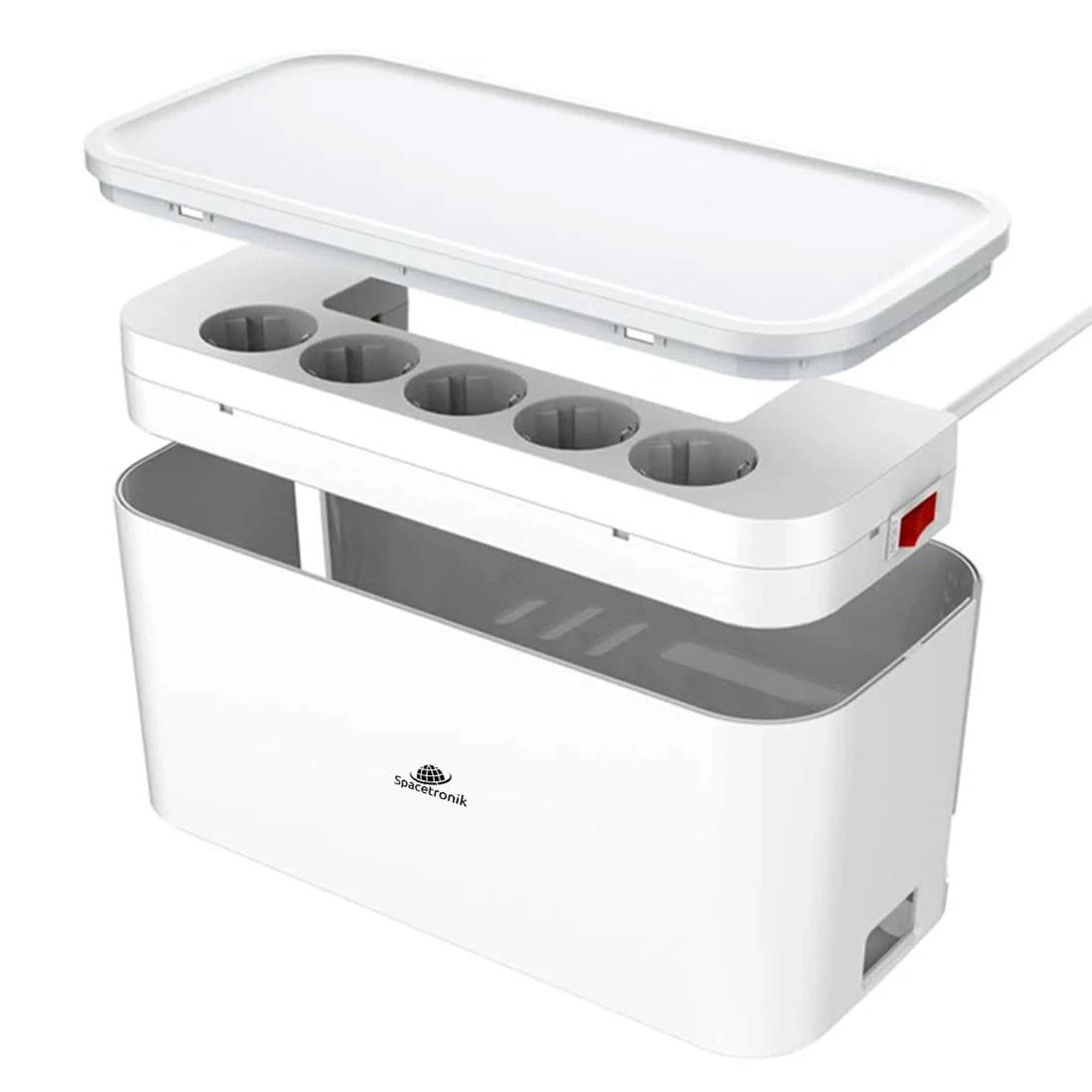 Spacetronik Kabelbox mit Steckdose
