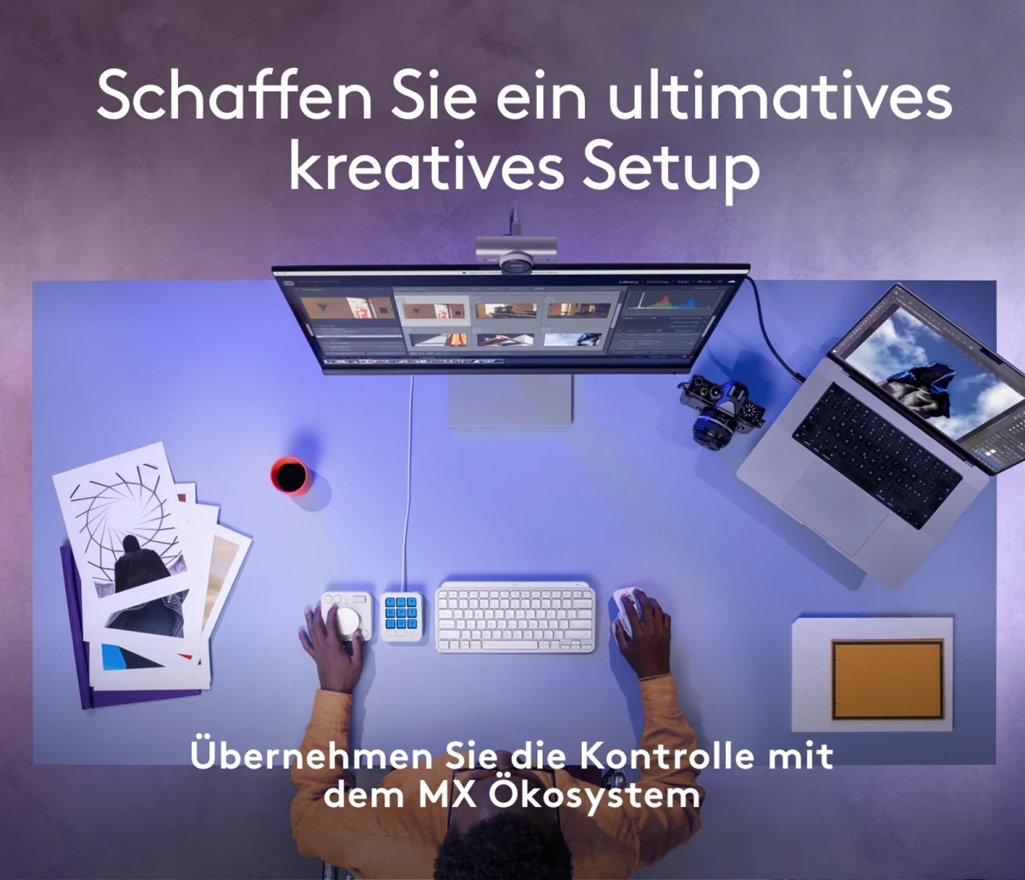 Logitech MX Creative Console Hellgrau