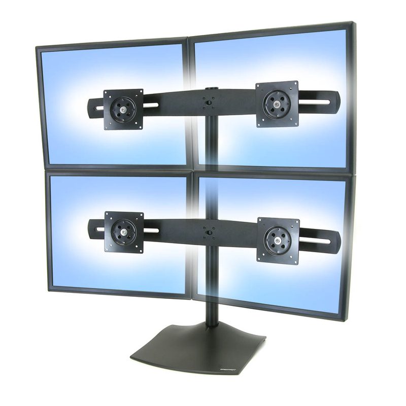 Ergotron DS100 Standfuß für 4 Monitore - schwarz