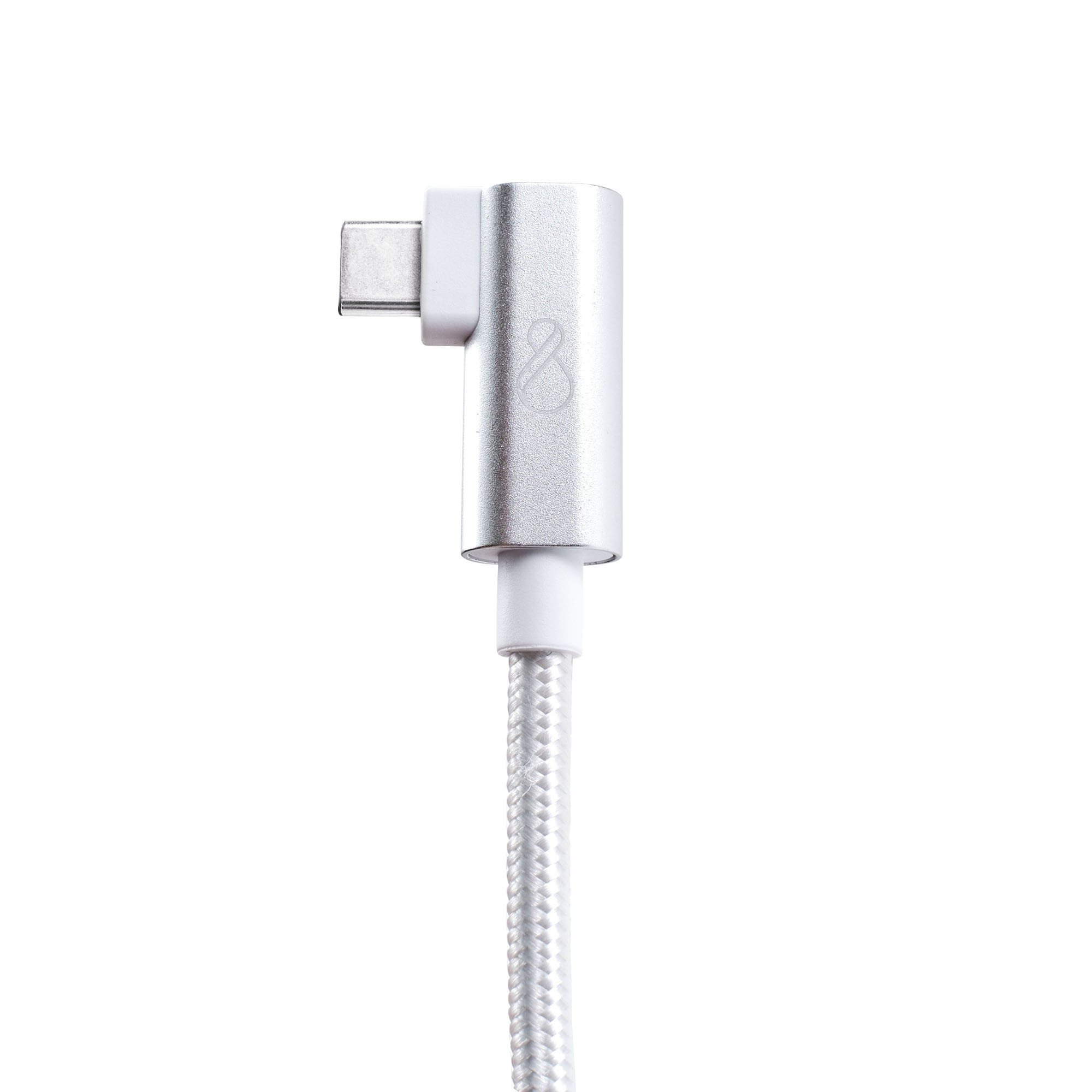 OCHNO USB-C Verbindungskabel 3.1 Gen 2 (gewinkelt) - silber, schwarz
