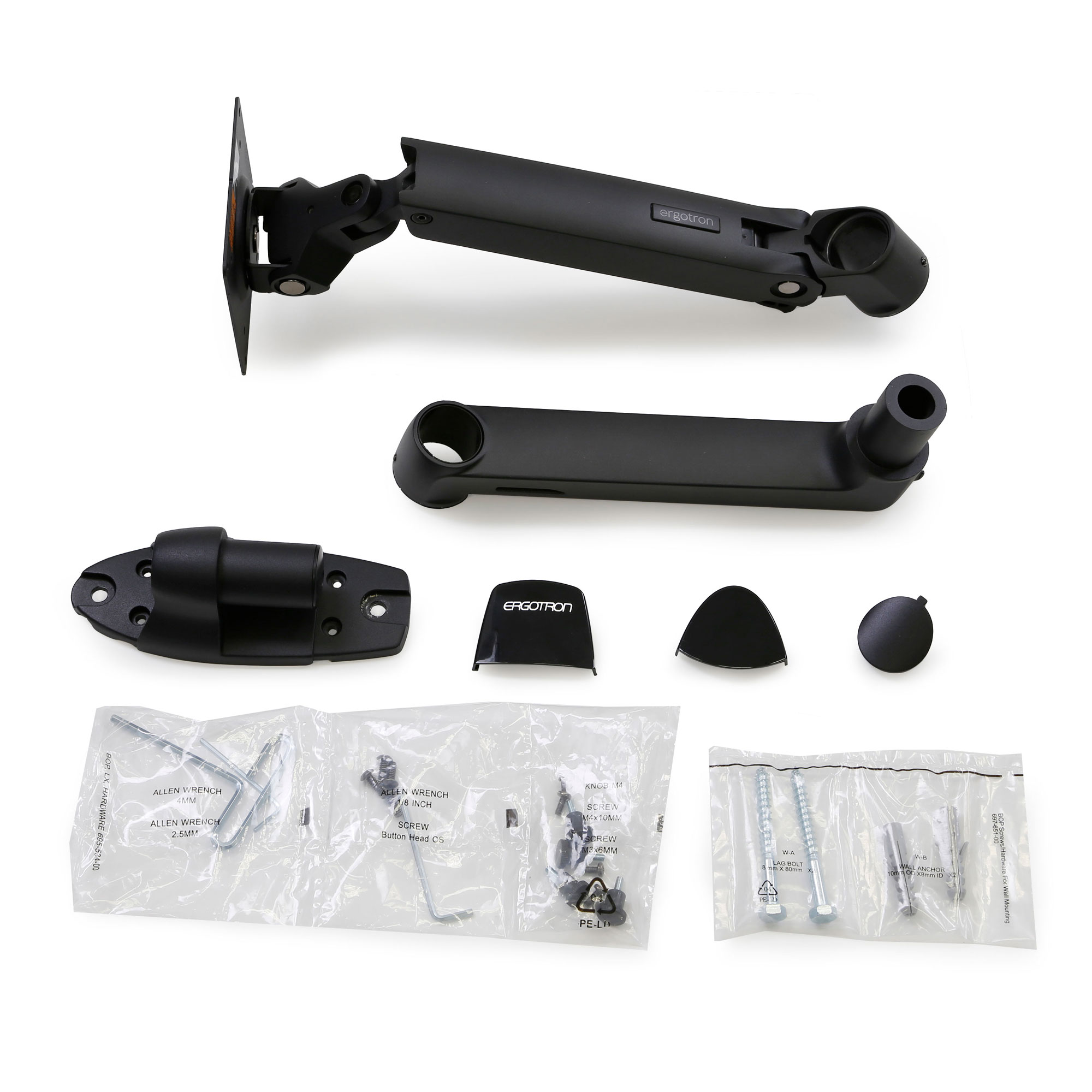Ergotron LX Monitor Arm in Schwarz - Wandhalterung