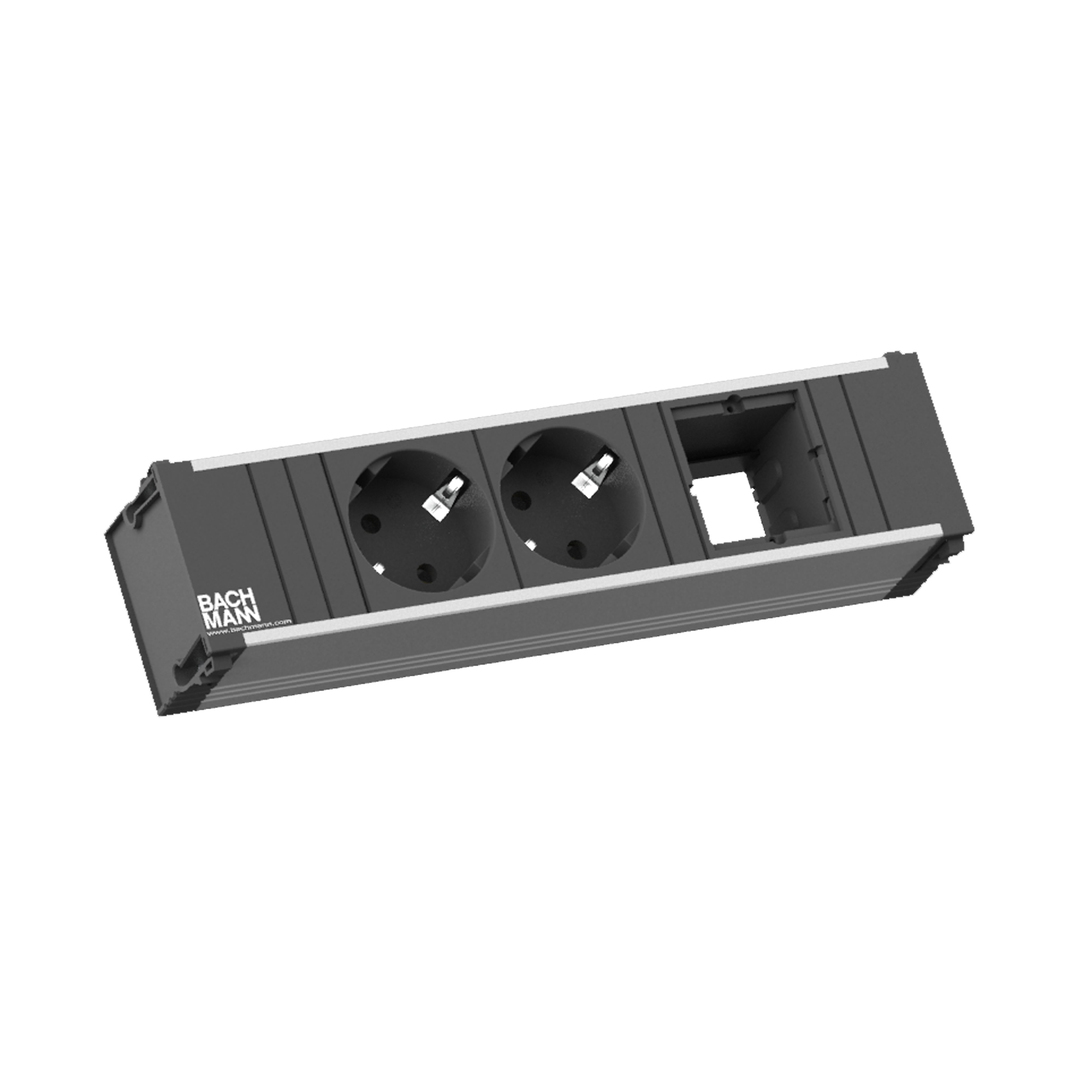 BACHMANN Steckdoseneinheit Small für CONI / CONI DUO 2-fach Steckdose, 1 x Custom-Modul-Platz