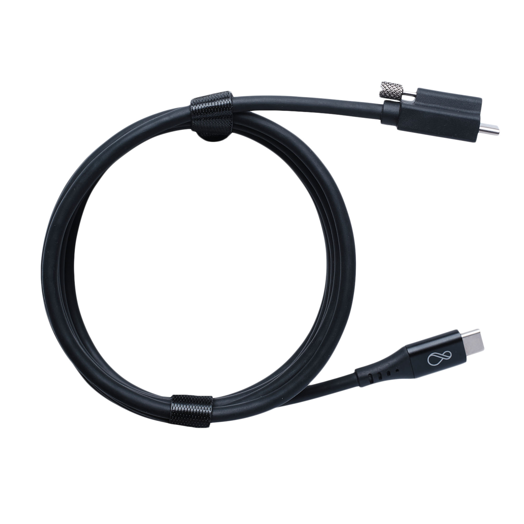 OCHNO USB-C Verbindungskabel 3.1 Gen 2 (gerade mit Sicherungsschraube) - schwarz