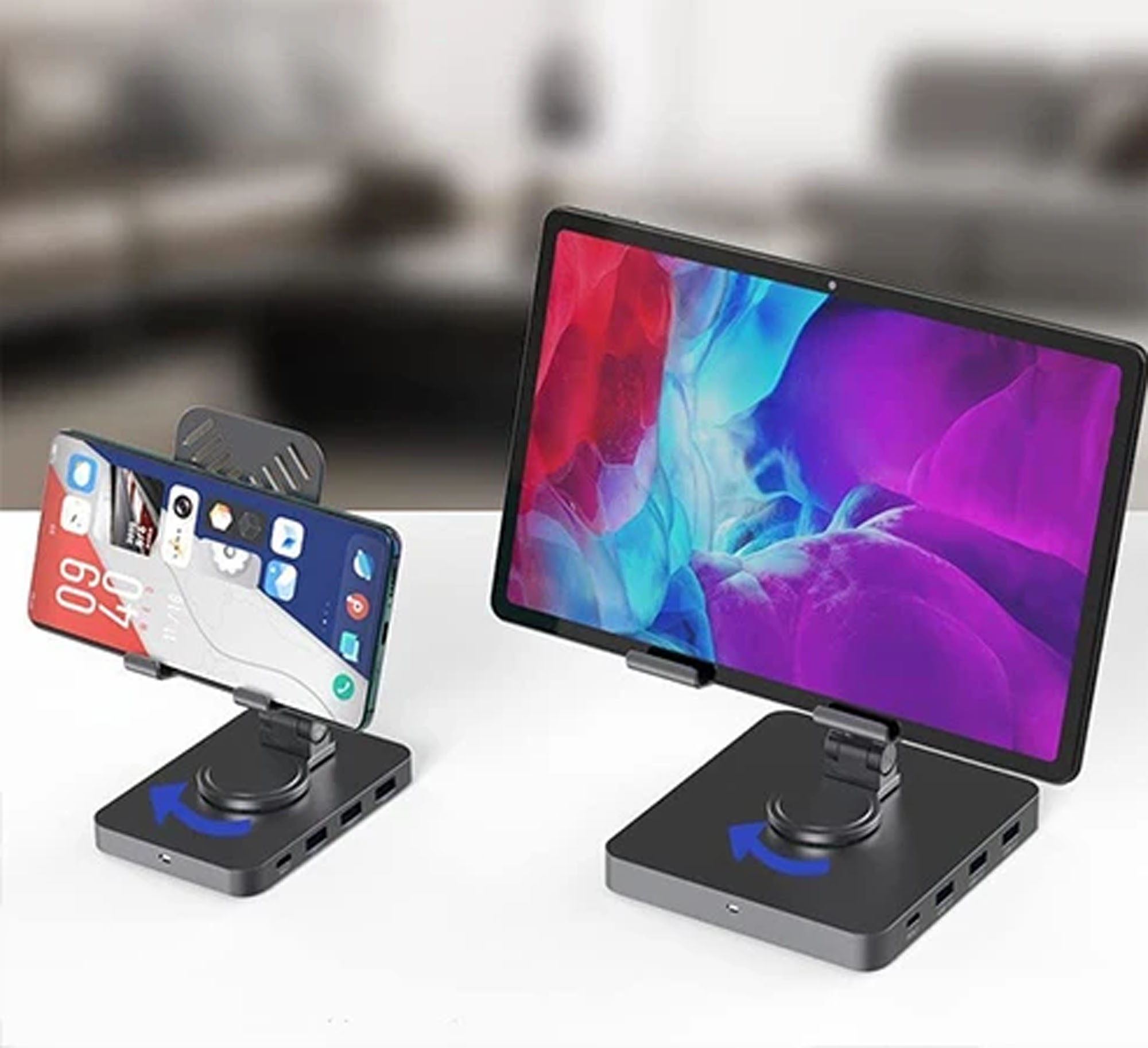 Spacetronik Smartphone-Ständer mit Dockingstation