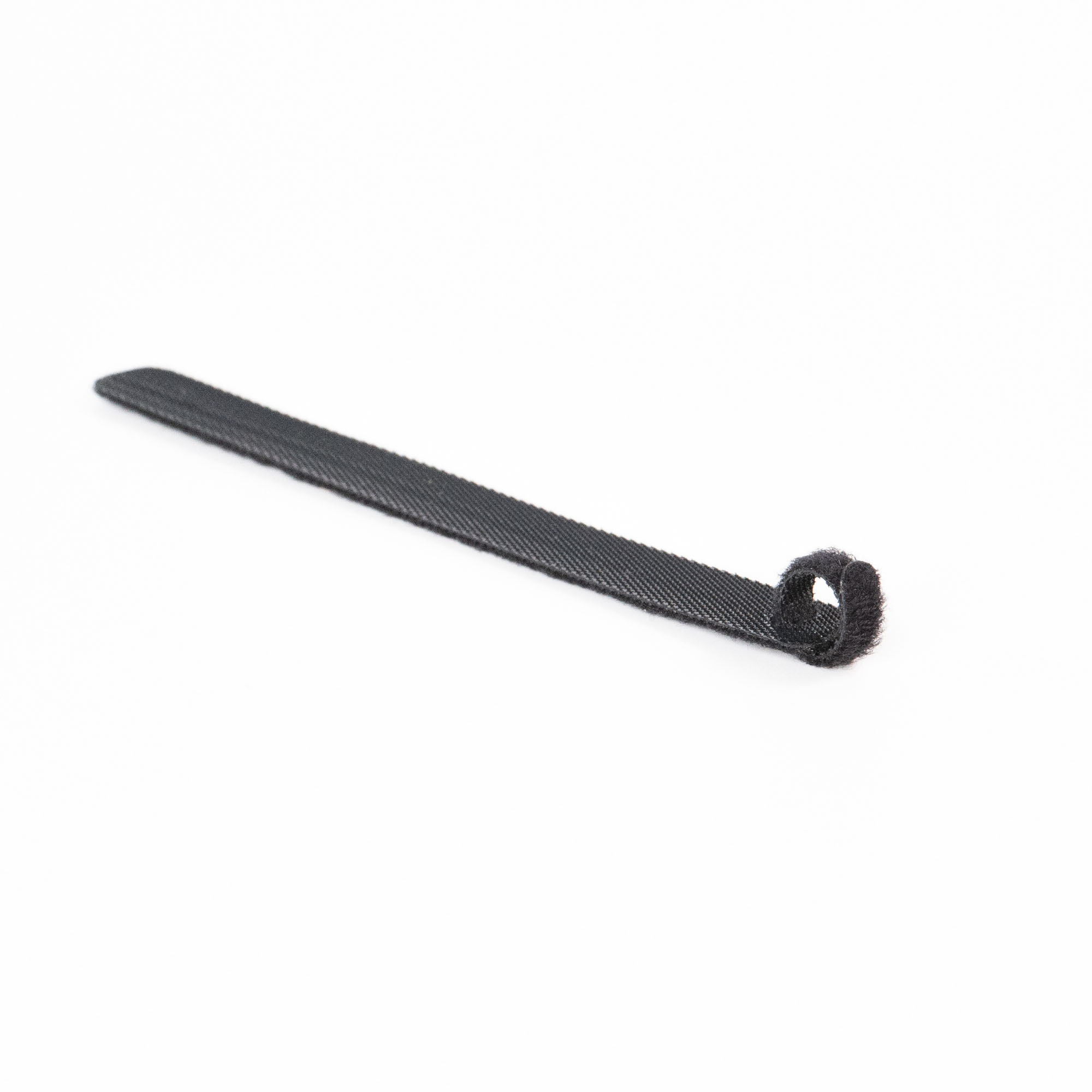 Hicab 10 x Klett-Kabelbinder mit Schlaufe, schwarz, 17 cm