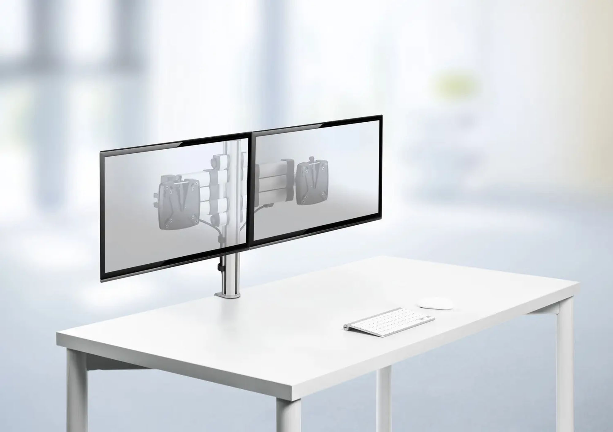 NOVUS Monitorhalterung 2 Monitore TSS Duo Teleskop, Silber