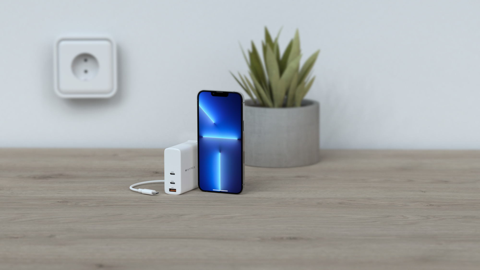HYPER HyperJuice GaN 140W USB-C Ladegerät für MacBook, PCs, iPad, iPhone, Android