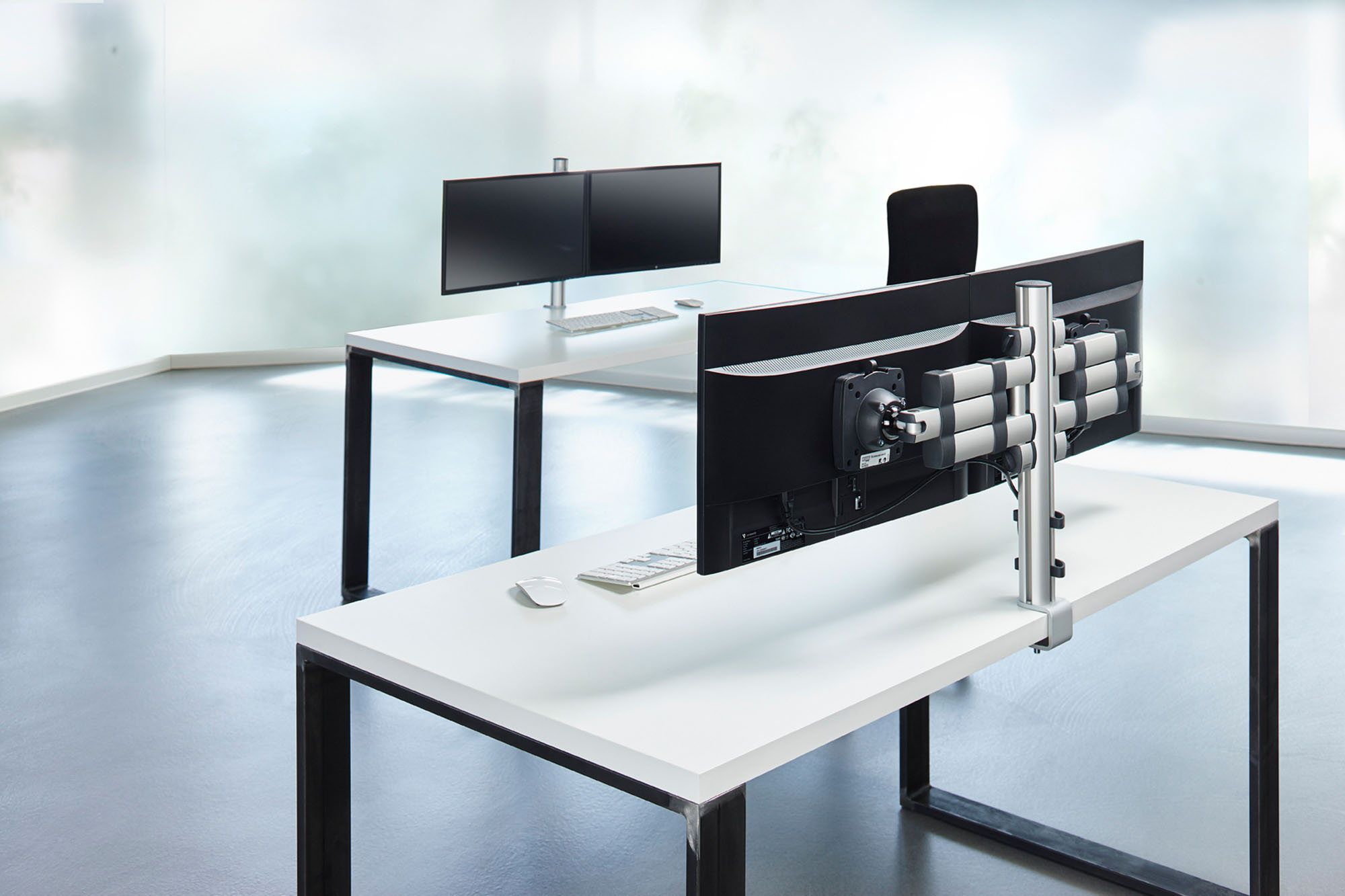 NOVUS Monitorhalterung 2 Monitore TSS Duo Teleskop, Silber