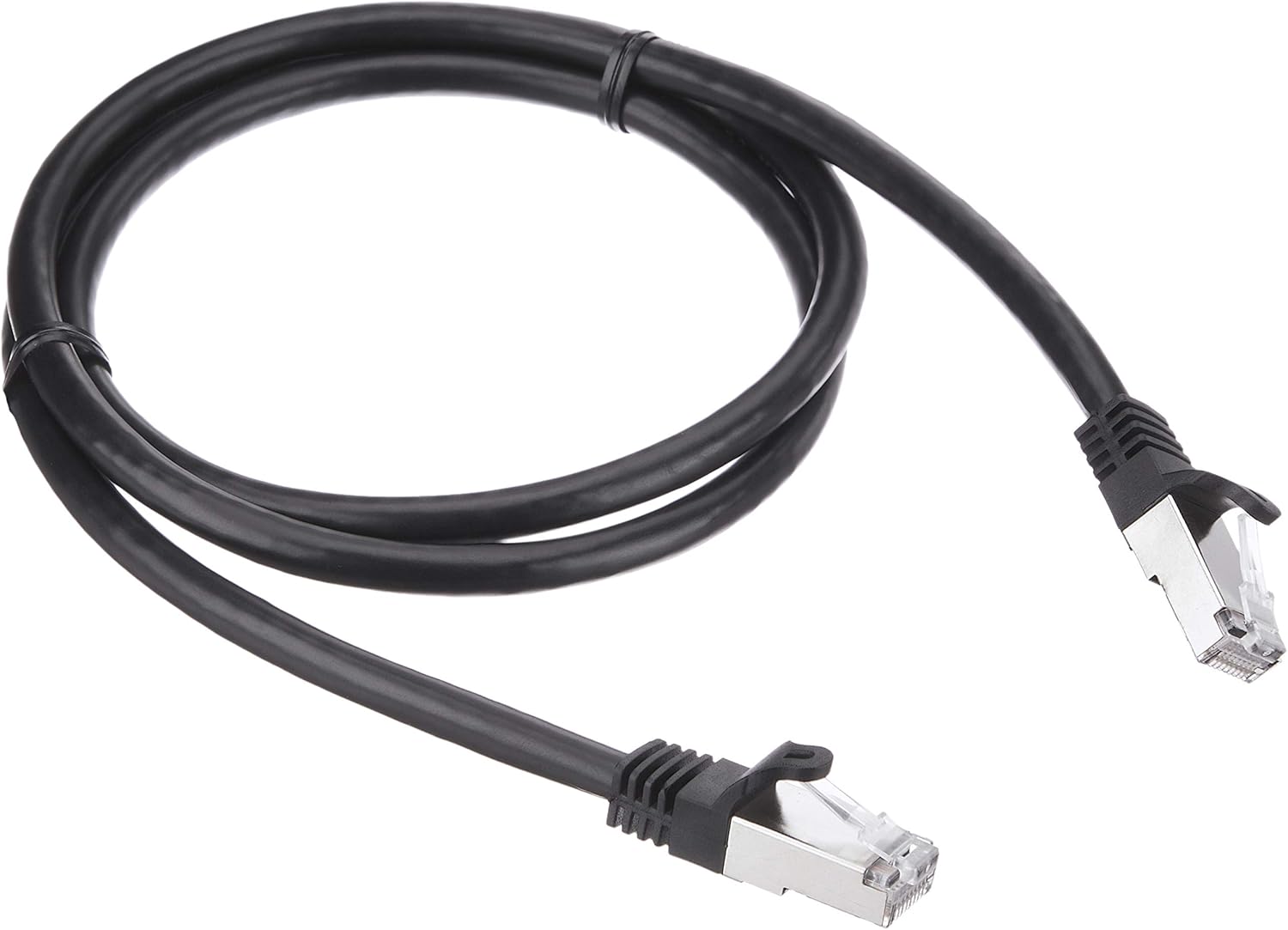 Netzwerkkabel 2m CAT6-Kabel - schwarzes CAT6-Patchkabel - RJ45 LAN Kabel
