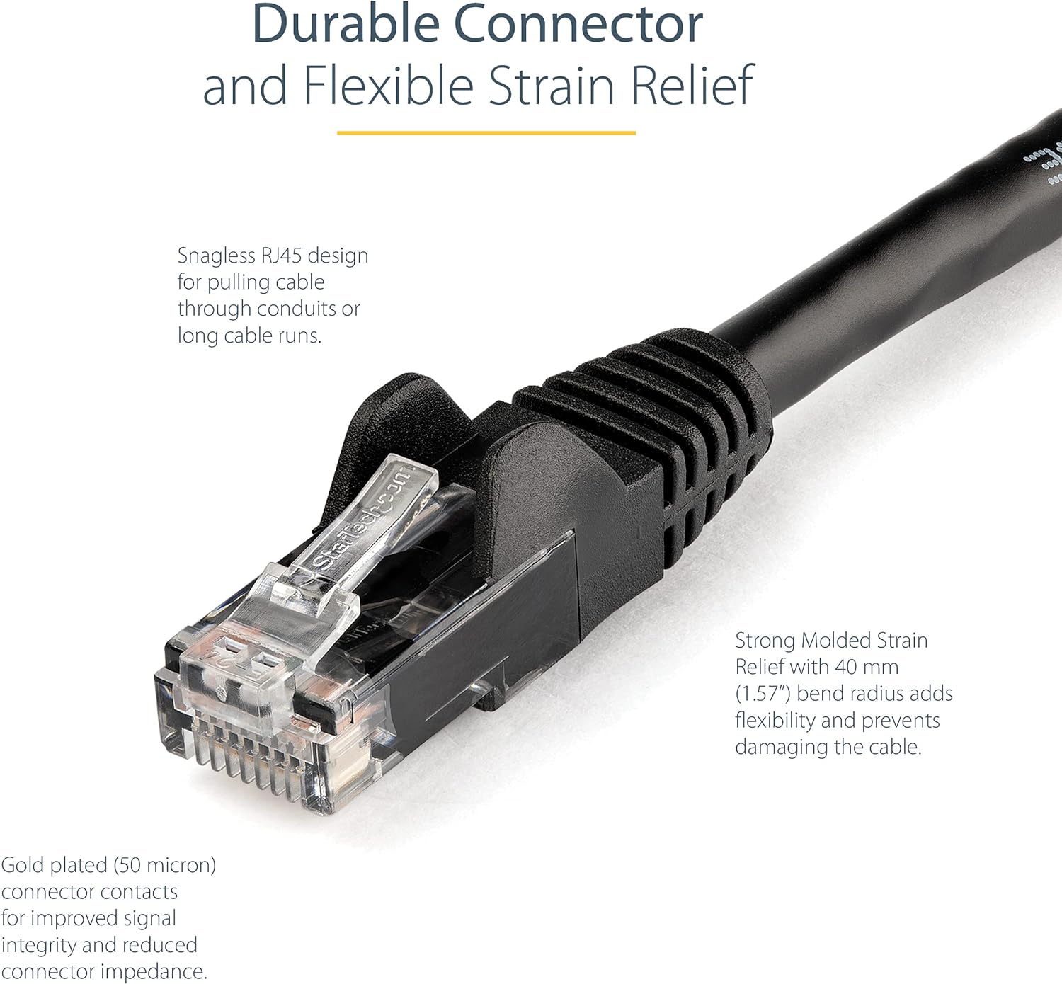 Netzwerkkabel 10m CAT6-Kabel - schwarzes CAT6-Patchkabel - RJ45 LAN Kabel