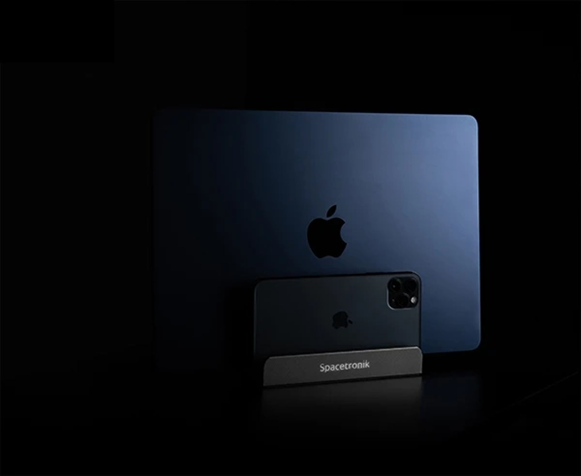 Spacetronik Metallständer für Laptops und Smartphones Schwarz