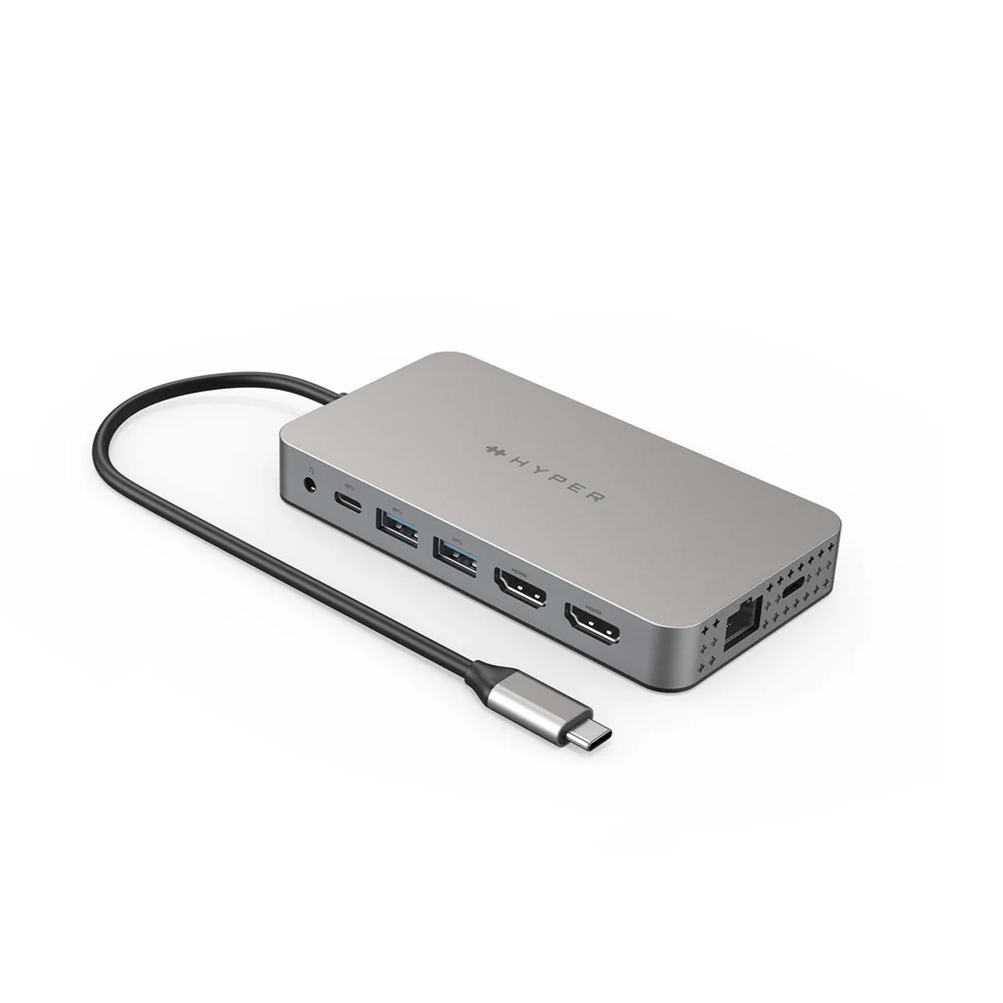HYPER HyperDrive Dual 4K HDMI 10-in-1 Dockingstation für 1-2 Monitore | MacBooks, Chromebooks & Windows - Silber