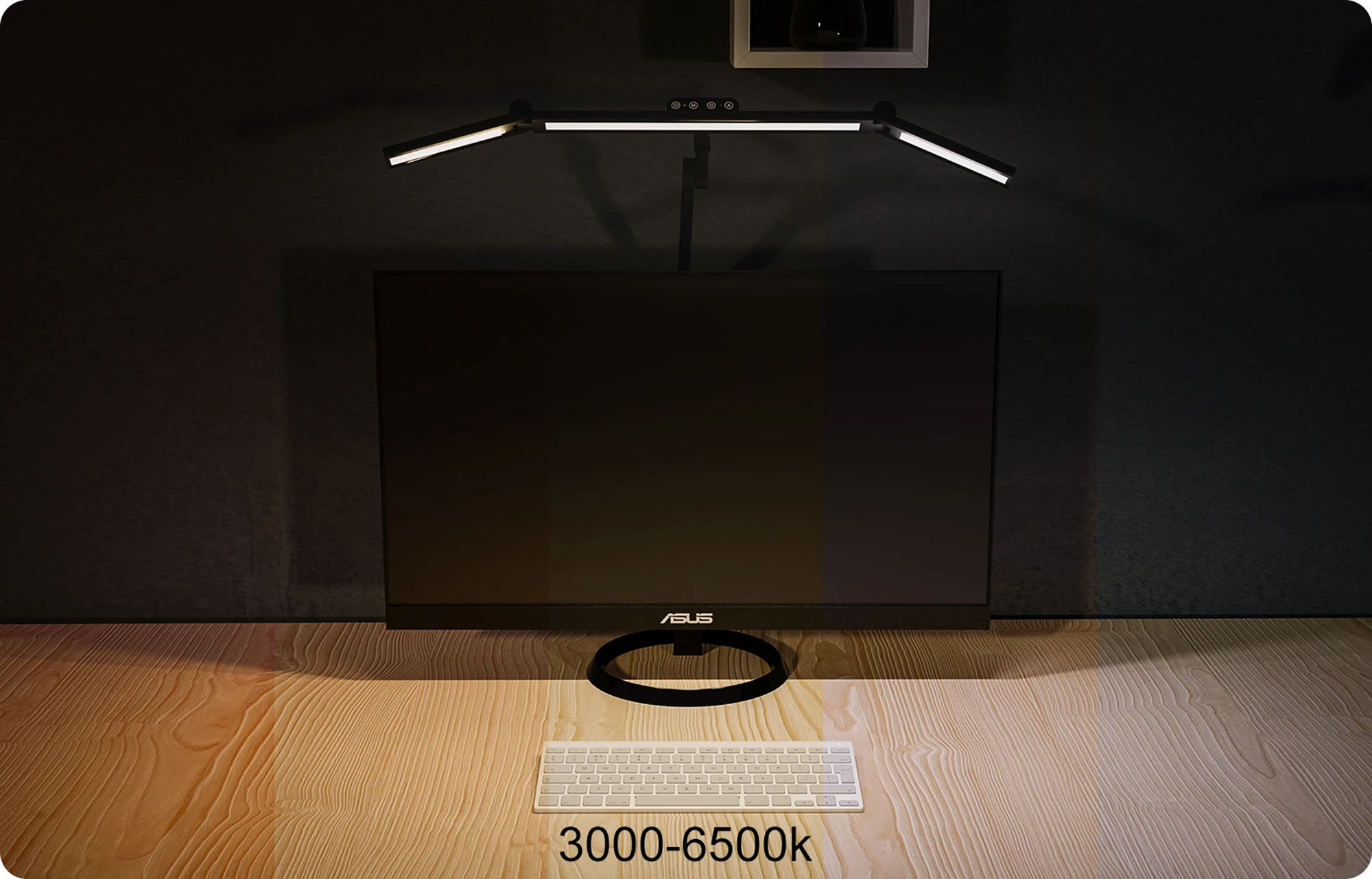Schattenlose LED Schreibtischlampe mit Tischklemme für Büro & Home Office (717 mm)