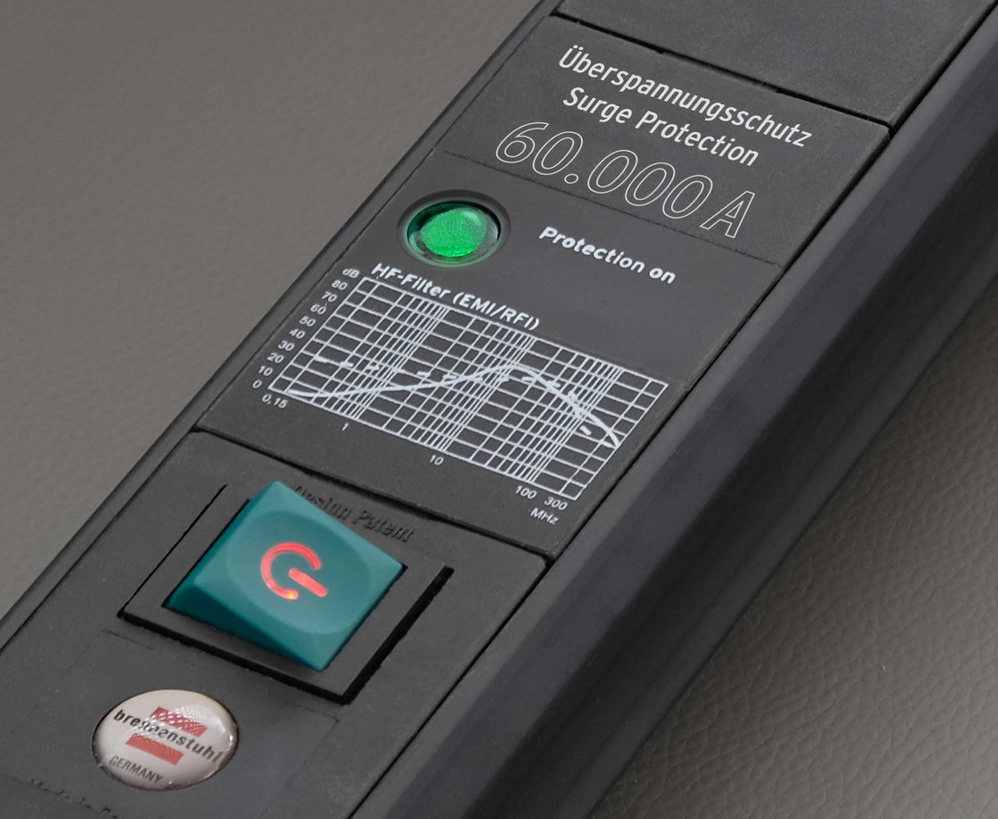 brennenstuhl Premium-Line 5-fach Steckdosenleiste mit Master-/Slave Funktion