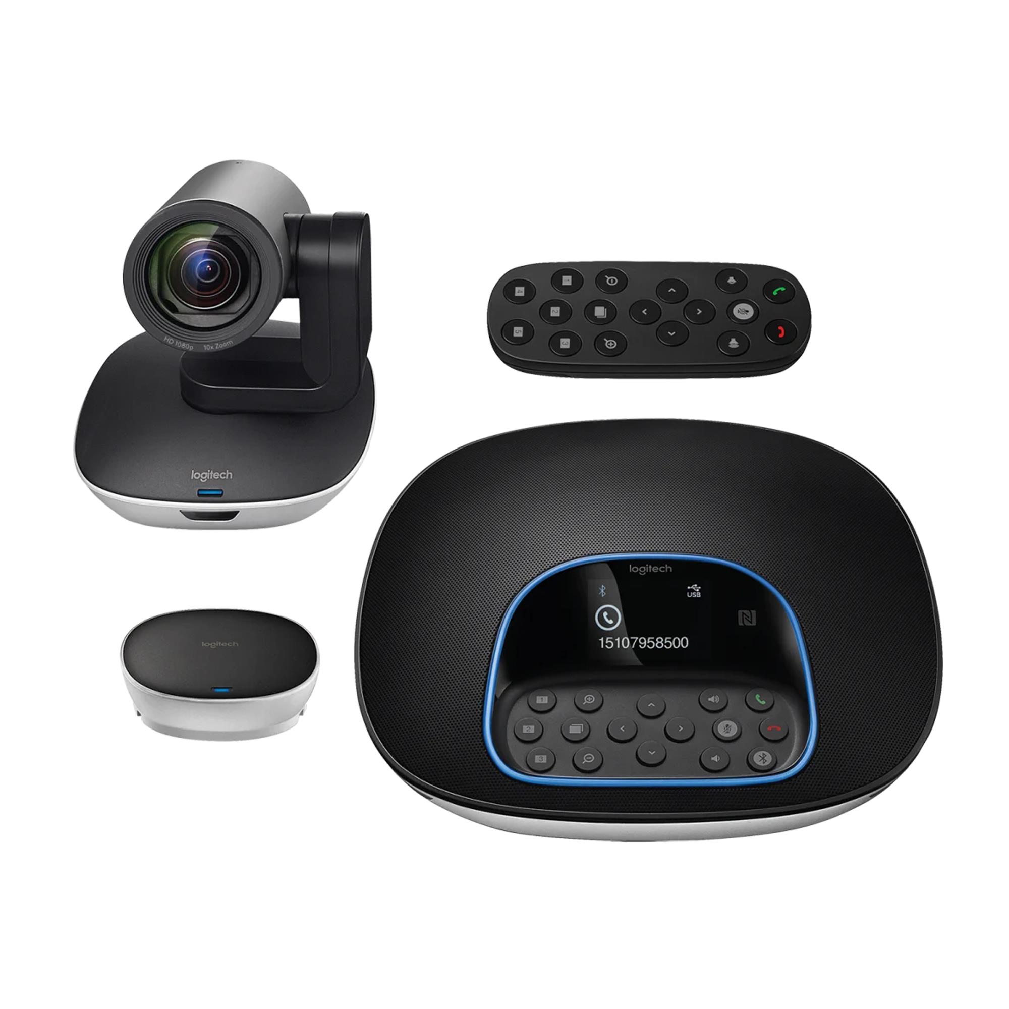 LOGITECH GROUP Videokonferenzsystem für 14 Sitzplätze (bis 20 Sitzplätze mit Zusatzmikrofon)