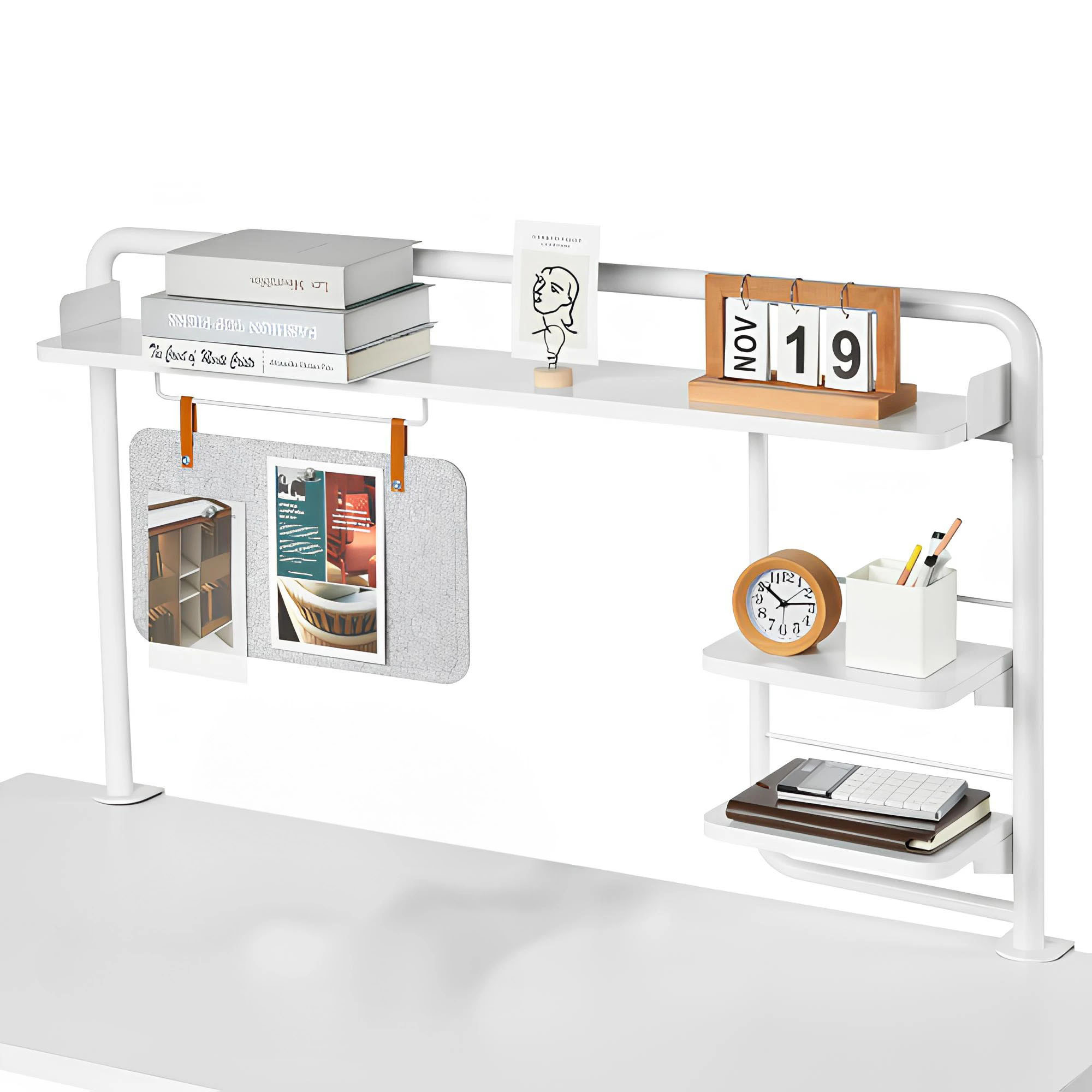 Spacetronik Organisationswand über dem Schreibtisch (ohne Bohren) 112,6 x 64,1 cm, Schwarz