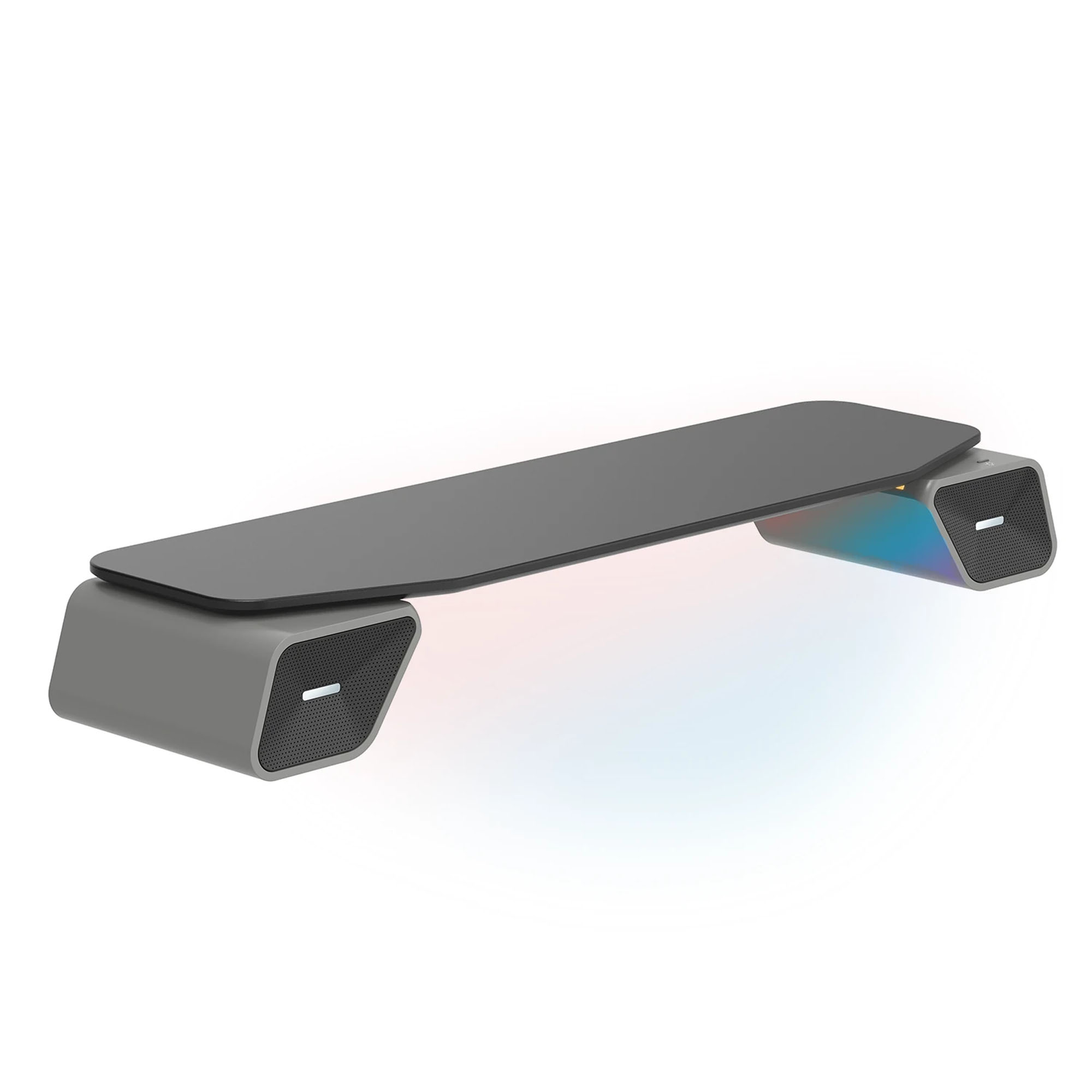 Spacetronik Monitorständer mit Lautsprechern mit RGB-Beleuchtung