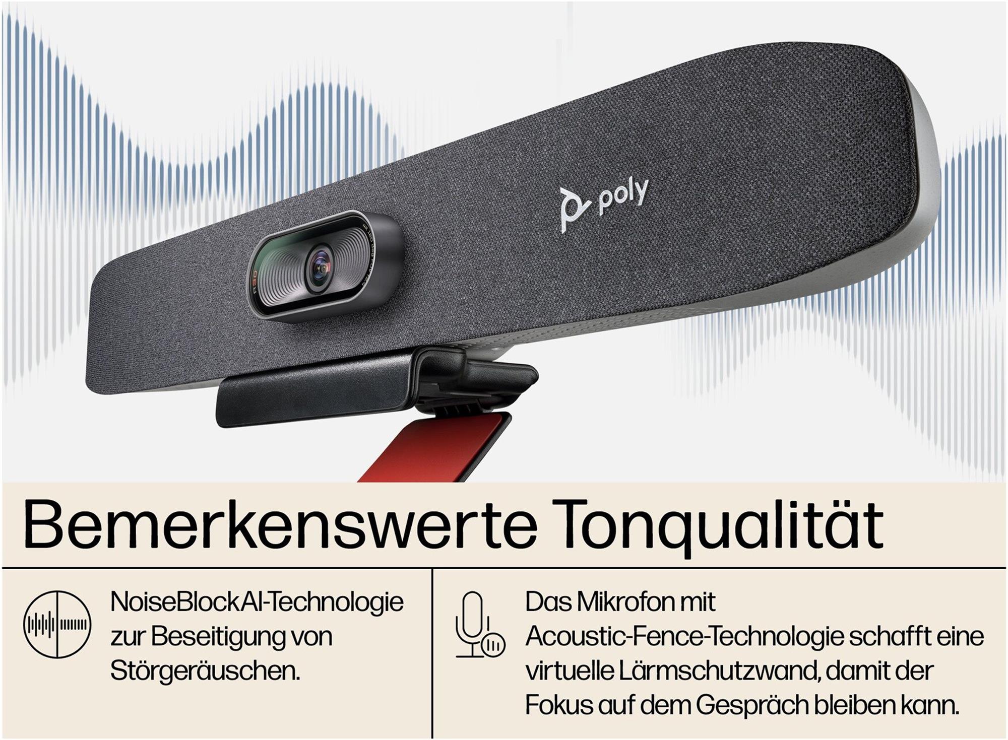 Poly Studio R30 All-in-One Plug-&-Play Videokonferenzsystem für kleine Teams