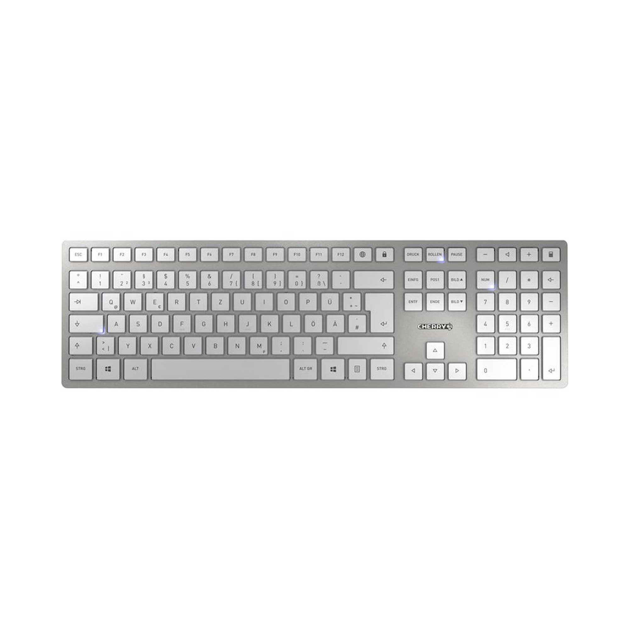 CHERRY DW 9100 SLIM Tastatur-Maus-Set kabellos Weiß